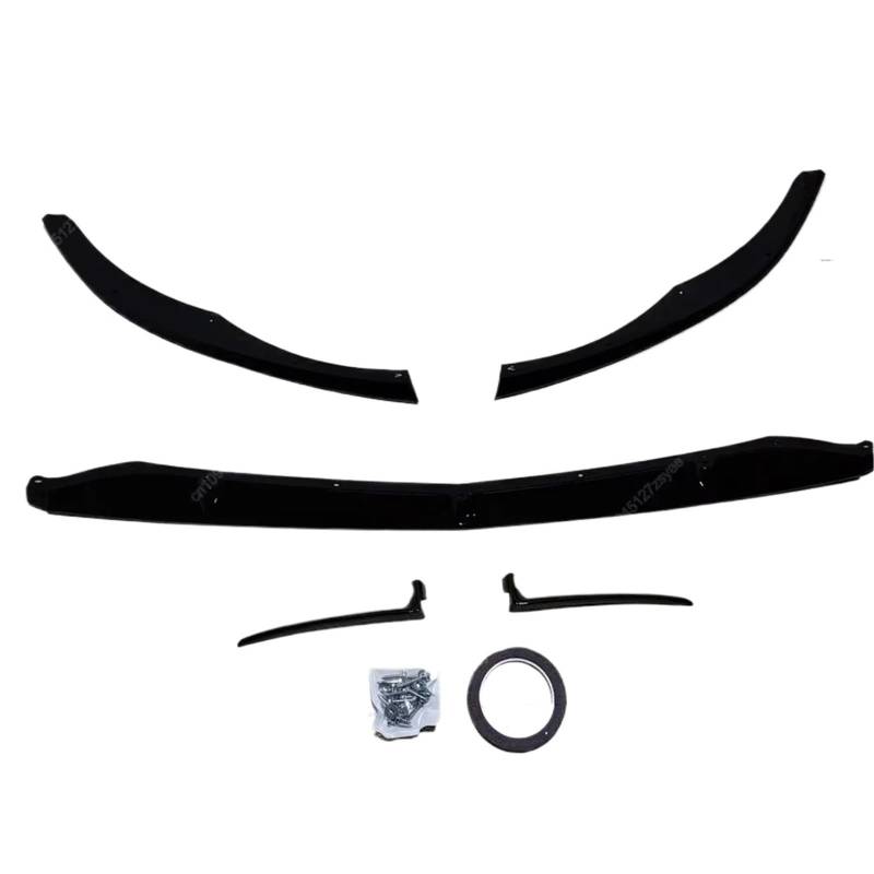 Auto Frontspoiler Lippe Für Benz C Klasse W205 C205 C63 C63s Für AMG 2015-2022 Frontschürze Lip Spoiler Splitter Diffusor Abdeckung Körper Kit Tuning Vorne Spoilerlippe(Gloss Black) von JMOLXURI