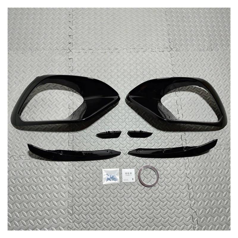 Auto Frontspoiler Lippe Für Benz C118 W118 Für CLA45 Für AMG 2019-2023 Auto Frontspoiler Frontlippe Untergrill Canard ABS Bodykits Tuning Vorne Spoilerlippe(One Set 6Pcs) von JMOLXURI