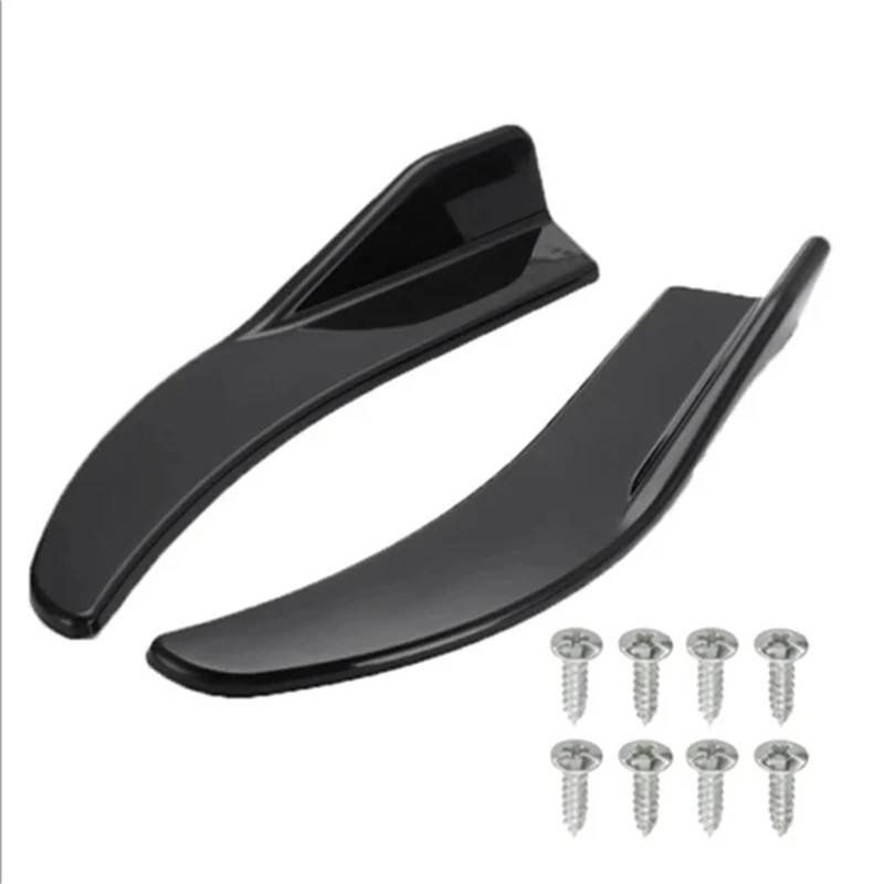 Auto Frontspoiler Lippe Für Benz Für Toyota Universal 1 Paar Auto Stoßstange Spoiler Vorne Hinten Lip Anti-kollision Universal Auto Seite Rock Vorne Spoilerlippe(Black) von JMOLXURI