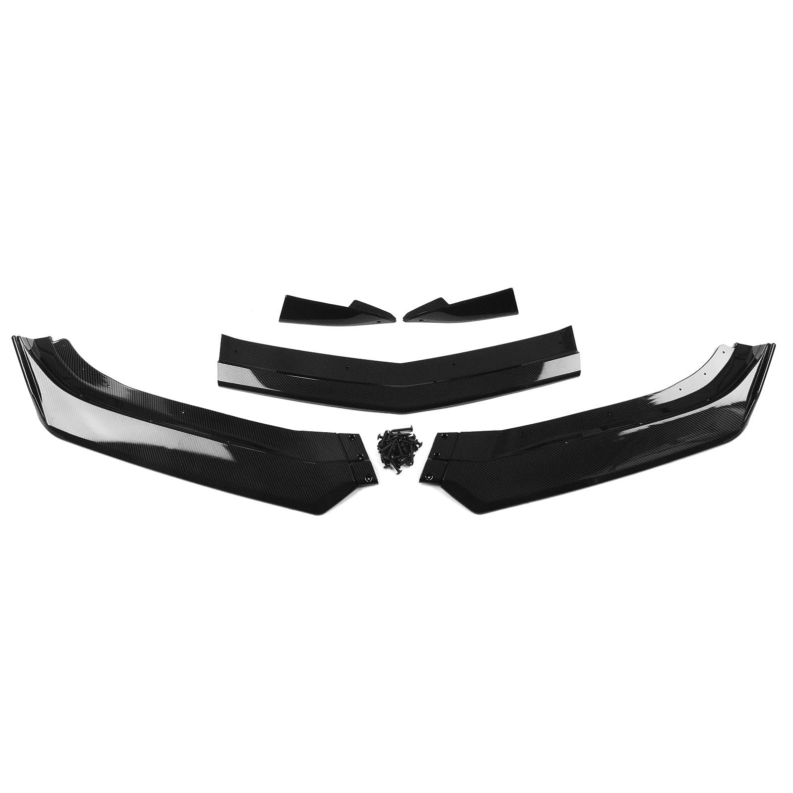 Auto Frontspoiler Lippe Für Chevrolet Für Camaro SS 2016-2024 LS LT RS 2019-2024 Auto Vorderen Stoßfänger Spoiler Lip Unteren Splitter Schutz Platte Klinge Vorne Spoilerlippe(Carbon Fiber Look) von JMOLXURI
