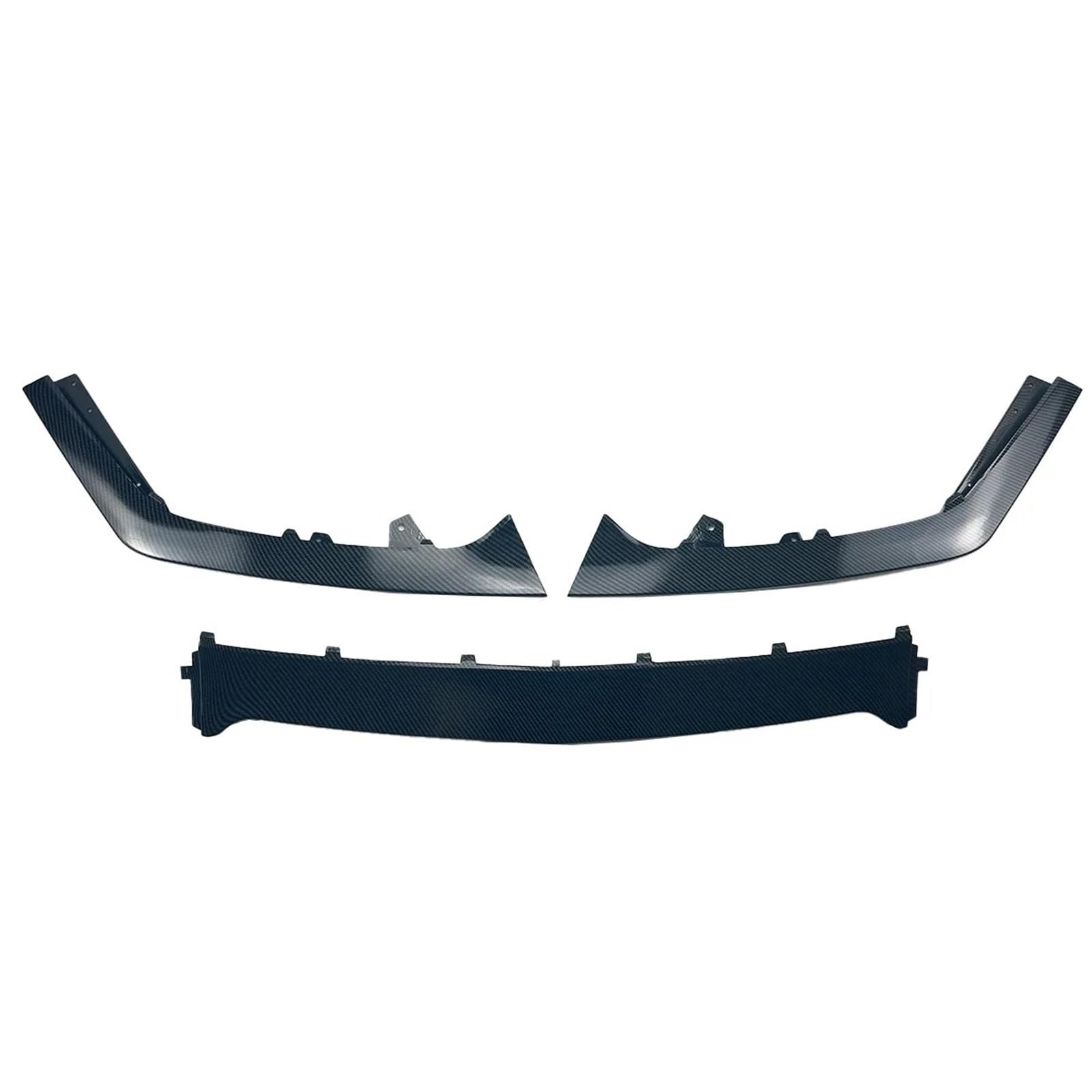 Auto Frontspoiler Lippe Für Ford Für Mustang Für GT500 Style 2015-2021 3-teiliger Frontstoßstangensplitter Lippeneckenspoiler Glänzend Schwarz Matt Schwarz Vorne Spoilerlippe(Carbon Fiber) von JMOLXURI