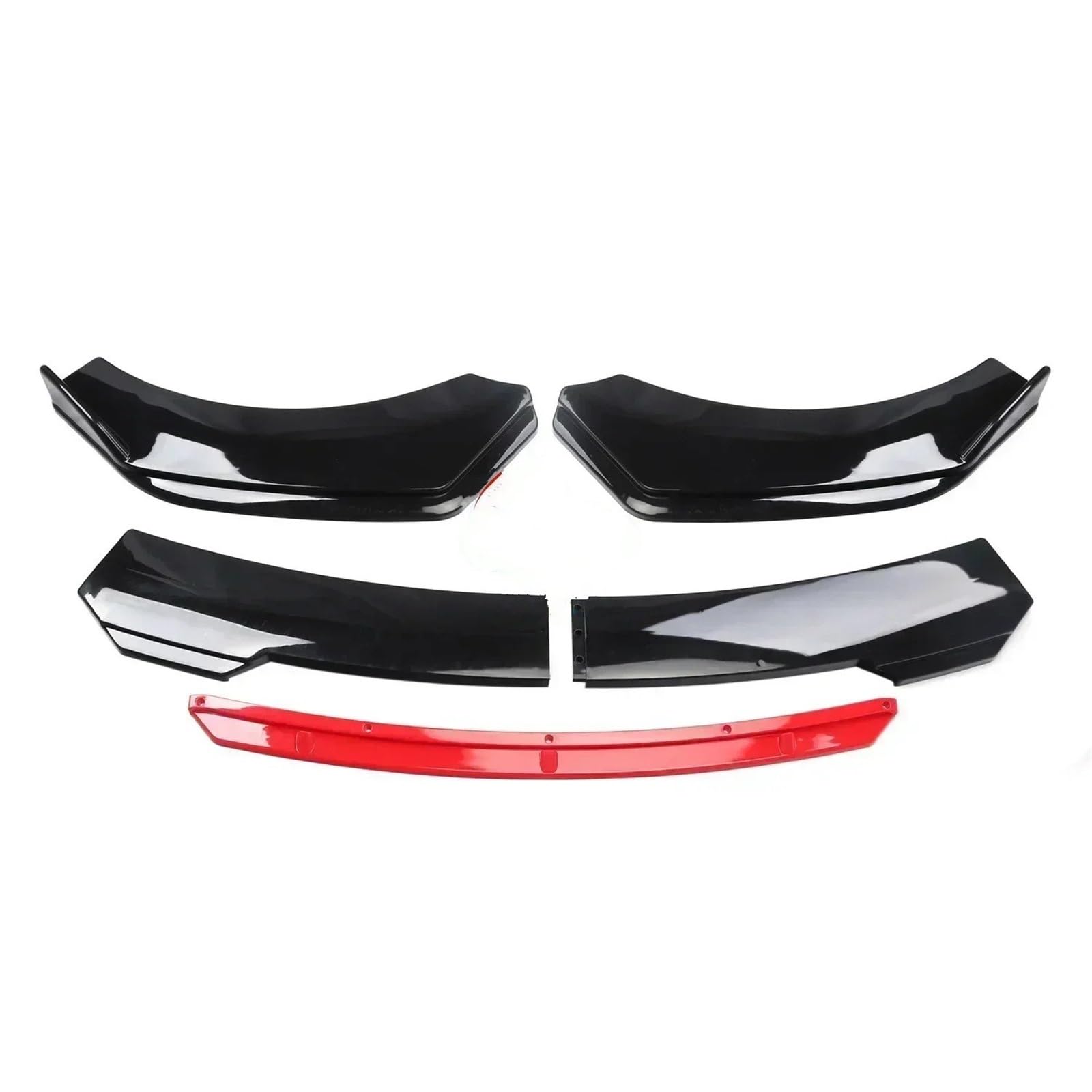 Auto Frontspoiler Lippe Für Panamera 970 971 2009-2022 Auto Vorderen Körper Stoßstange Spolier Lippe Kinn Diffusor Splitter Air Dam Kit Protector Schutz Abdeckung Vorne Spoilerlippe(Black Red) von JMOLXURI