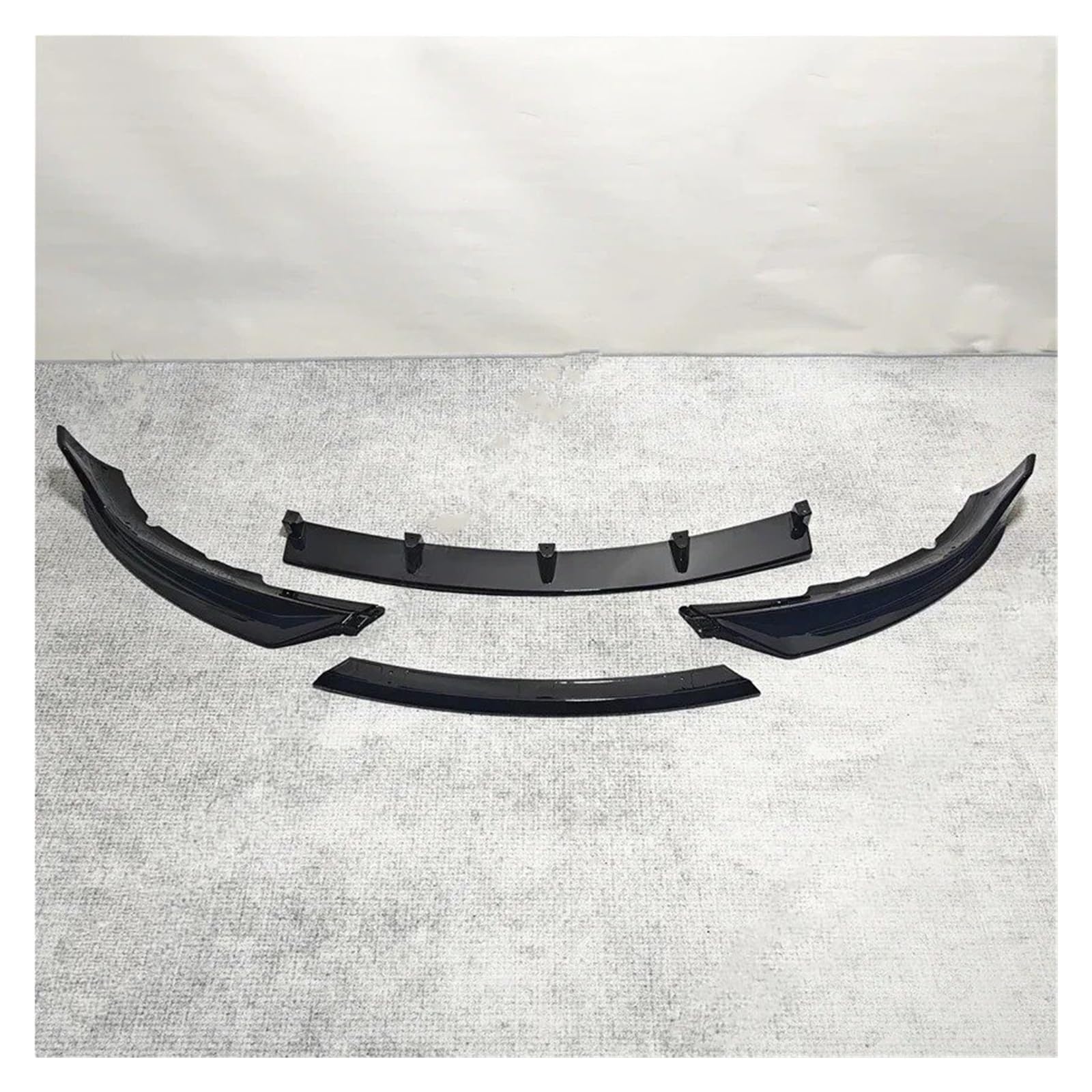 Auto Frontspoiler Lippe Für Tesla Für Modell 3 2017-2023 4-teiliger Frontspoilerlippenspoilersplitter-Kinndiffusor-Trimmsatz Zubehör Glänzend Schwarzer Deflektor Vorne Spoilerlippe(Gloss Black) von JMOLXURI