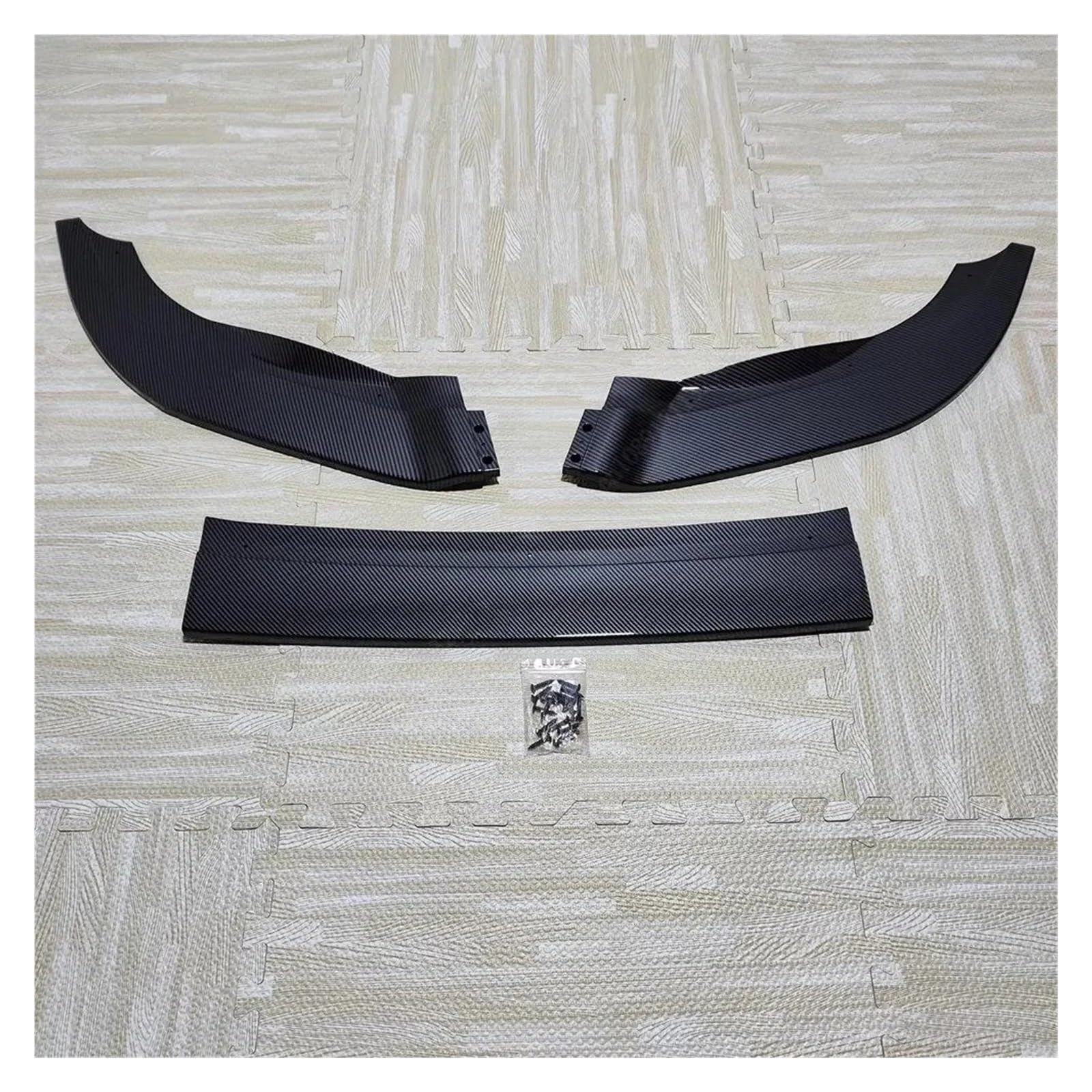Auto Frontspoiler Lippe Für VW Für Golf 6 Für MK6 R R20 2008-2013 Frontschürze Lip Spoiler Splitter Diffusor Deflektor Canard Spoiler Body Kits Tuning Vorne Spoilerlippe(Carbon Look) von JMOLXURI