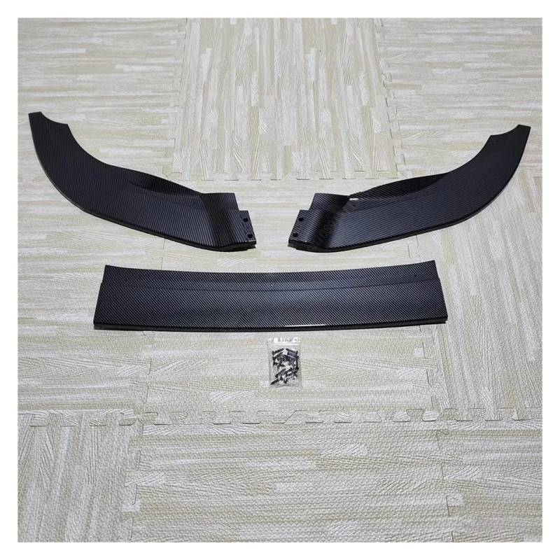 Auto Frontspoiler Lippe Für VW Für Golf 6 Für MK6 R R20 2008-2013 Frontschürze Lip Spoiler Splitter Diffusor Deflektor Canard Spoiler Body Kits Tuning Vorne Spoilerlippe(Carbon Look) von JMOLXURI