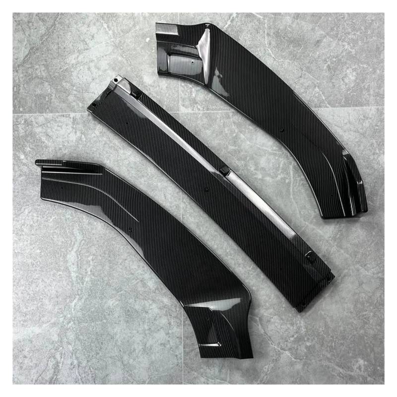 Auto Frontspoiler Lippe Für VW Für Golf 7 MK7 Für GTI Für GTD 2013 2014 2015-2017 3 STÜCKE Frontstoßstange Splitter Lippe Stoßstange Diffusor Spoiler Schutz Auto Body Kits Vorne Spoilerlippe(Carbon Lo von JMOLXURI
