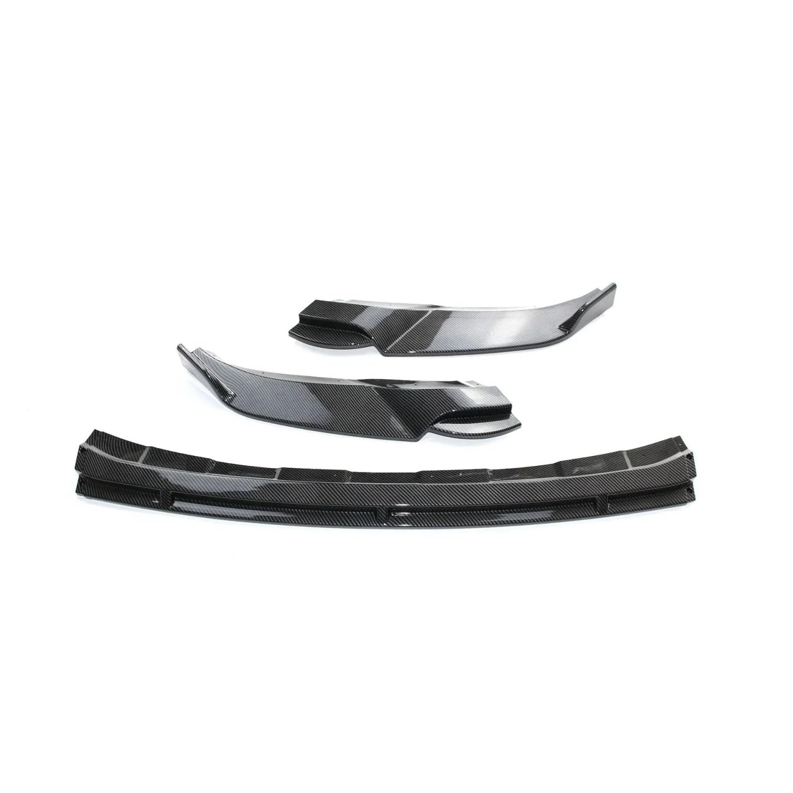 Auto Frontspoiler Lippe Für VW Für ROC Für TSI Für TDI 2017-2022 ABS Auto Frontstoßstange Lip Spoiler Glänzend Schwarz Carbon Fiber Look Body Kit Vorne Spoilerlippe(Carbon Fiber Look) von JMOLXURI