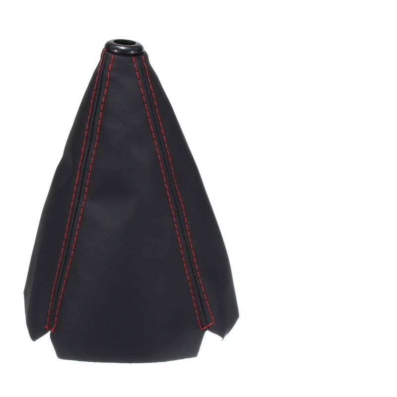 Auto Schalthebel Schaltkopf 16mm Universal Auto Schalthebelmanschetten Kohlefaser Auto Handschalthebel Knopf Schalthebelmanschette Abdeckung Gamasche PU Leder Schaltknauf(Red) von JMOLXURI