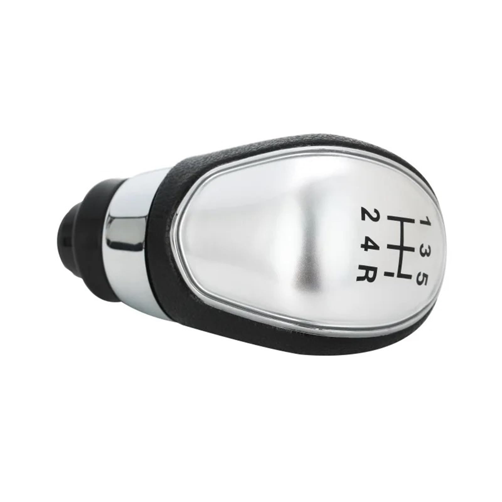 Auto Schalthebel Schaltkopf Für Ford Für Fiesta Für MK7 2008-2013 5/6 Geschwindigkeit Auto Schaltknauf Stick Kopf Hebel Griff Autos Teile Schaltknauf(Silver 5 Thread) von JMOLXURI