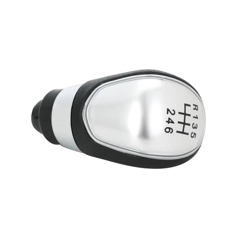 Auto Schalthebel Schaltkopf Für Ford Für Fiesta Für MK7 2008-2013 5/6 Geschwindigkeit Auto Schaltknauf Stick Kopf Hebel Griff Autos Teile Schaltknauf(Silver 6 Thread) von JMOLXURI
