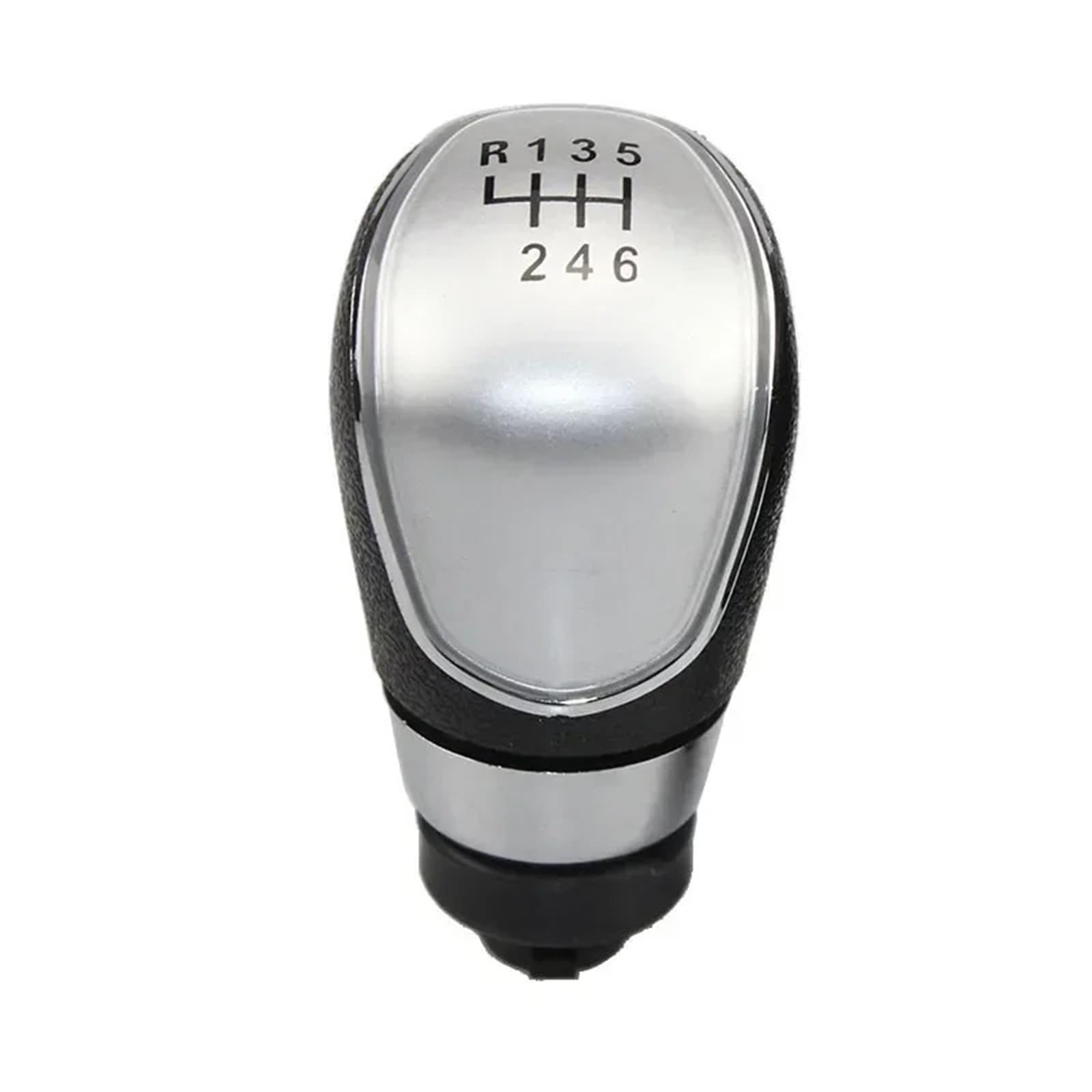 Auto Schalthebel Schaltkopf Für Ford Für MK3 Für MK4 MK7 Für Galaxy 5/6 Geschwindigkeit Auto Schaltknauf Stick Kopf Hebel Griff Schaltknauf(6 Speed Silver) von JMOLXURI
