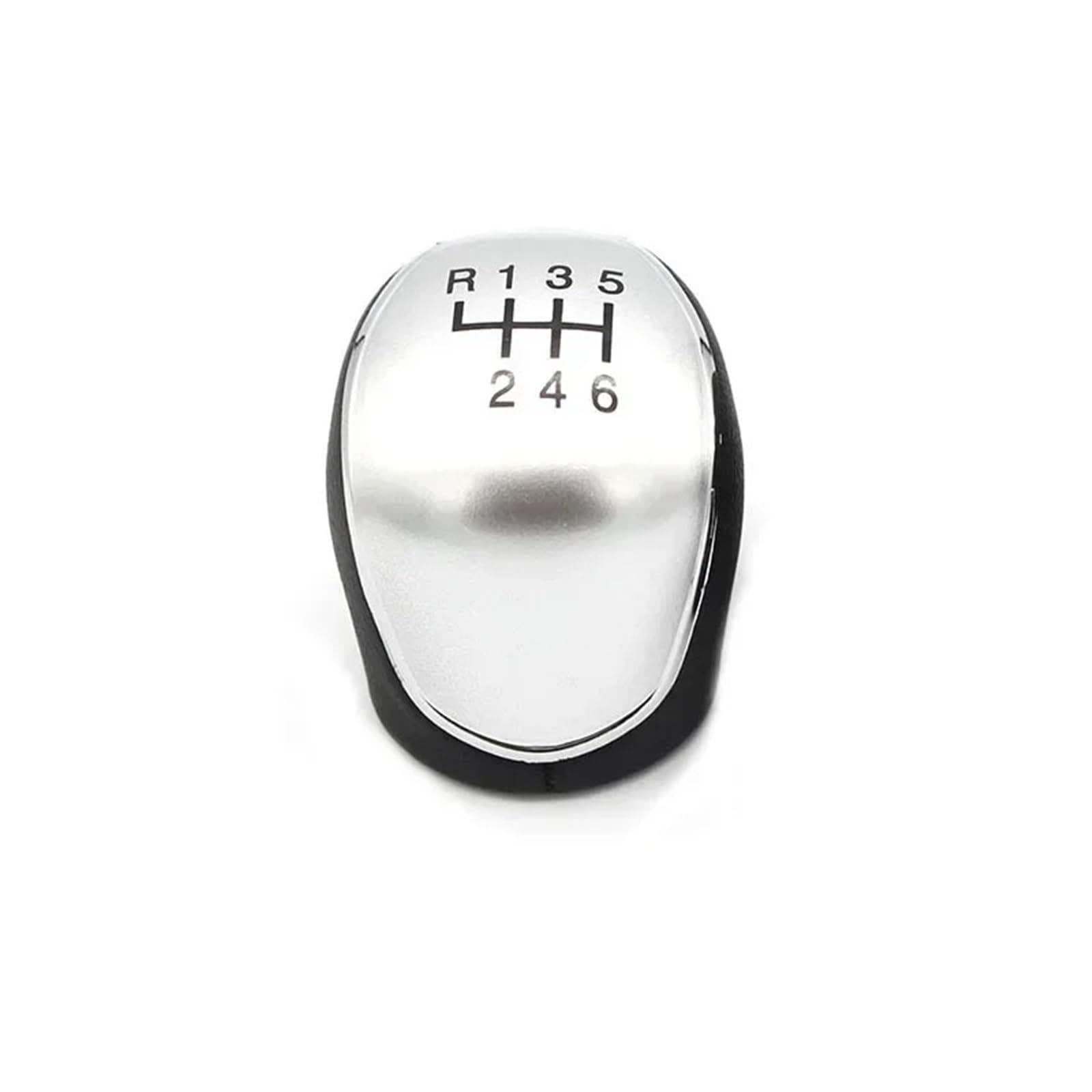 Auto Schalthebel Schaltkopf Für Ford Für Mondeo Für Mk4 IV 2007-2014 12mm Schaltknauf Gamasche Boot Hebel Griff Kopf Staubdichte Abdeckung Schaltknauf(6 Speed Silver Knob) von JMOLXURI