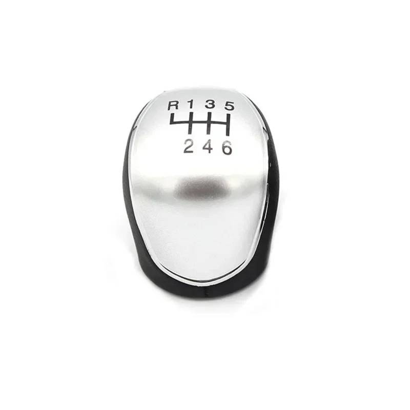Auto Schalthebel Schaltkopf Für Ford Für Mondeo Für Mk4 IV 2007-2014 12mm Schaltknauf Gamasche Boot Hebel Griff Kopf Staubdichte Abdeckung Schaltknauf(6 Speed Silver Knob) von JMOLXURI
