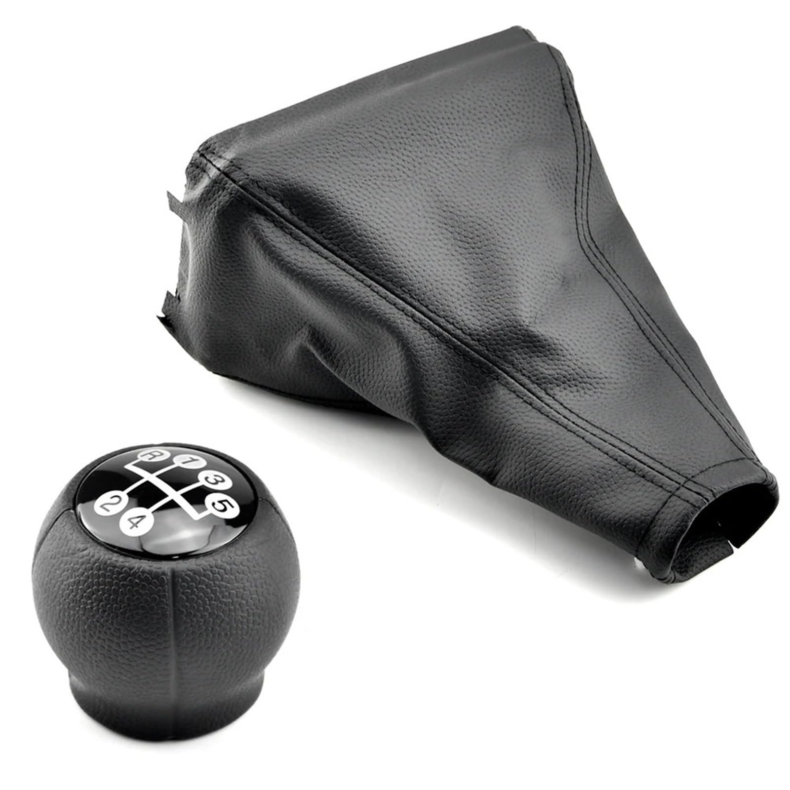 Auto Schalthebel Schaltkopf Für OPEL Für Corsa C 2001-2006 Auto Schaltknauf Hebel Gamasche Boot Auto Parkplatz Handbremse Griffe Fall Schaltknauf(2Pcs Gear Knob Cover) von JMOLXURI