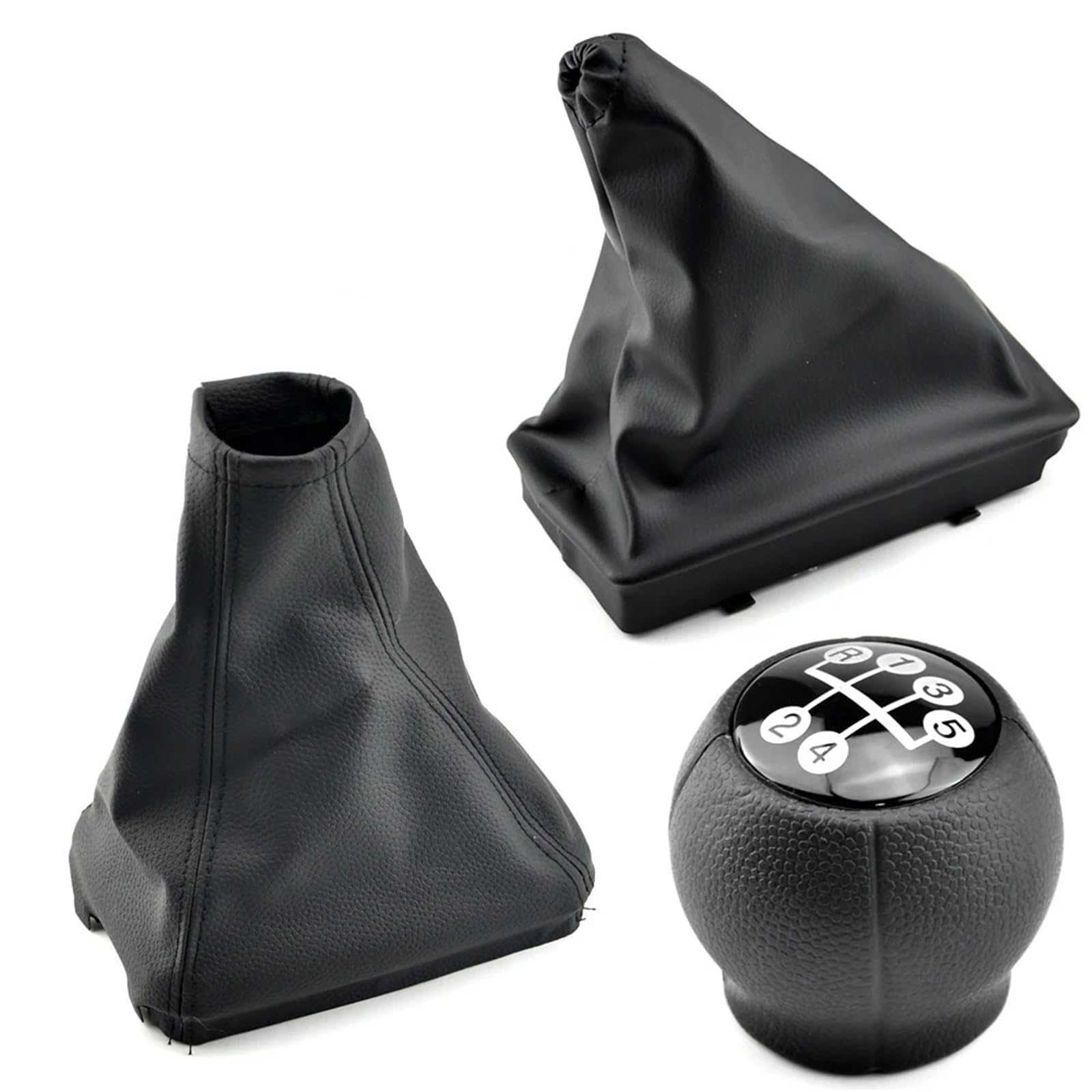 Auto Schalthebel Schaltkopf Für OPEL Für Corsa C 2001-2006 Auto Schaltknauf Hebel Gamasche Boot Auto Parkplatz Handbremse Griffe Fall Schaltknauf(Combo 3Pcs) von JMOLXURI