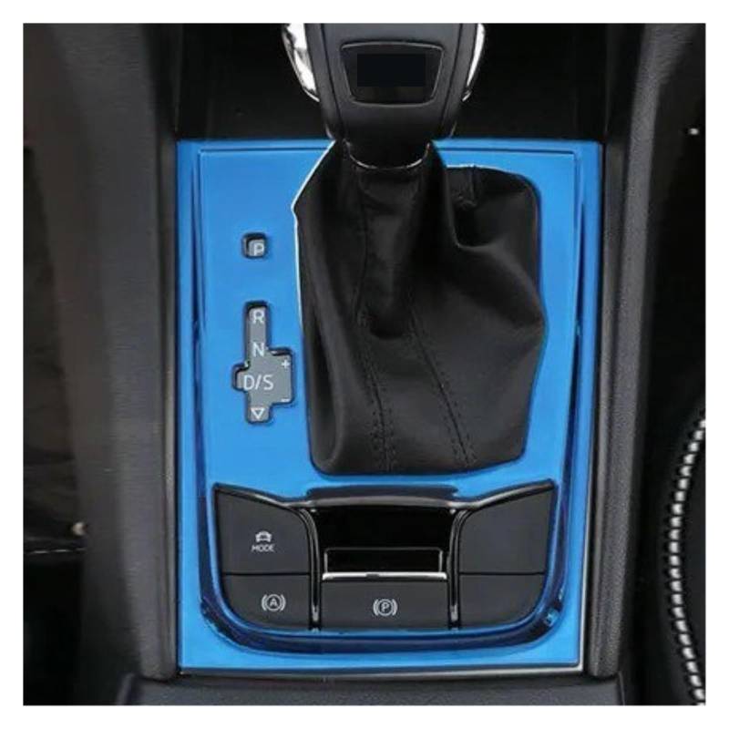 Für Skoda Für Karoq 2023 2024 Zubehör Zentrale Steuerung Schalthebel Rahmen Trim Abdeckung Aufkleber Innen Dash Dekoration Control Panel Auto Zentrale Steuerung Trim Aufkleber(Blue) von JMOLXURI