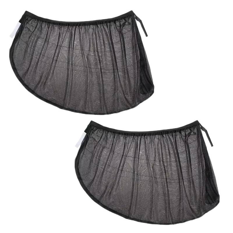 Sonnenblende Auto 2/4Pcs Sonnenschutz & Privatsphäre Anti-Moskito Auto Fenster Vorhang Sonnenschirm Auto Zubehör Auto Frontscheibe Sonnenschutz(2Pcs Rear Sun Shield) von JMOLXURI