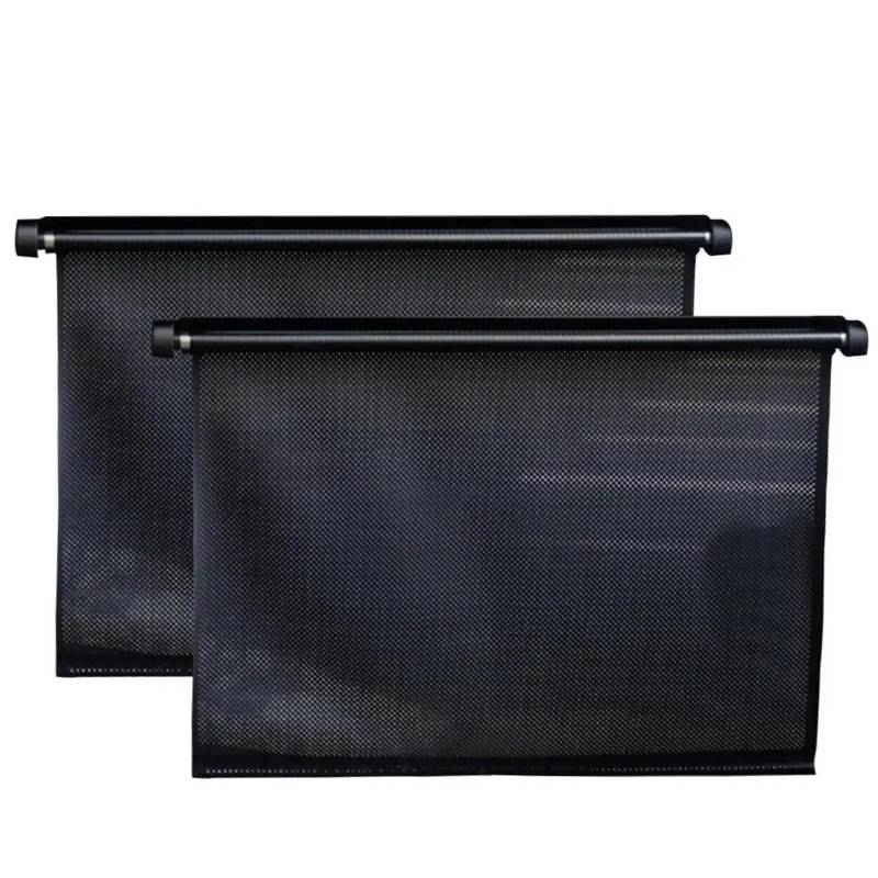 Sonnenblende Auto 2 Stücke Auto Seitensonnenschutz Auto Einziehbarer Rolloschutz Blockiert Schädliche UV-Strahlen Universal Autofenster-Sonnenschutz Zubehör Auto Frontscheibe Sonnenschutz von JMOLXURI