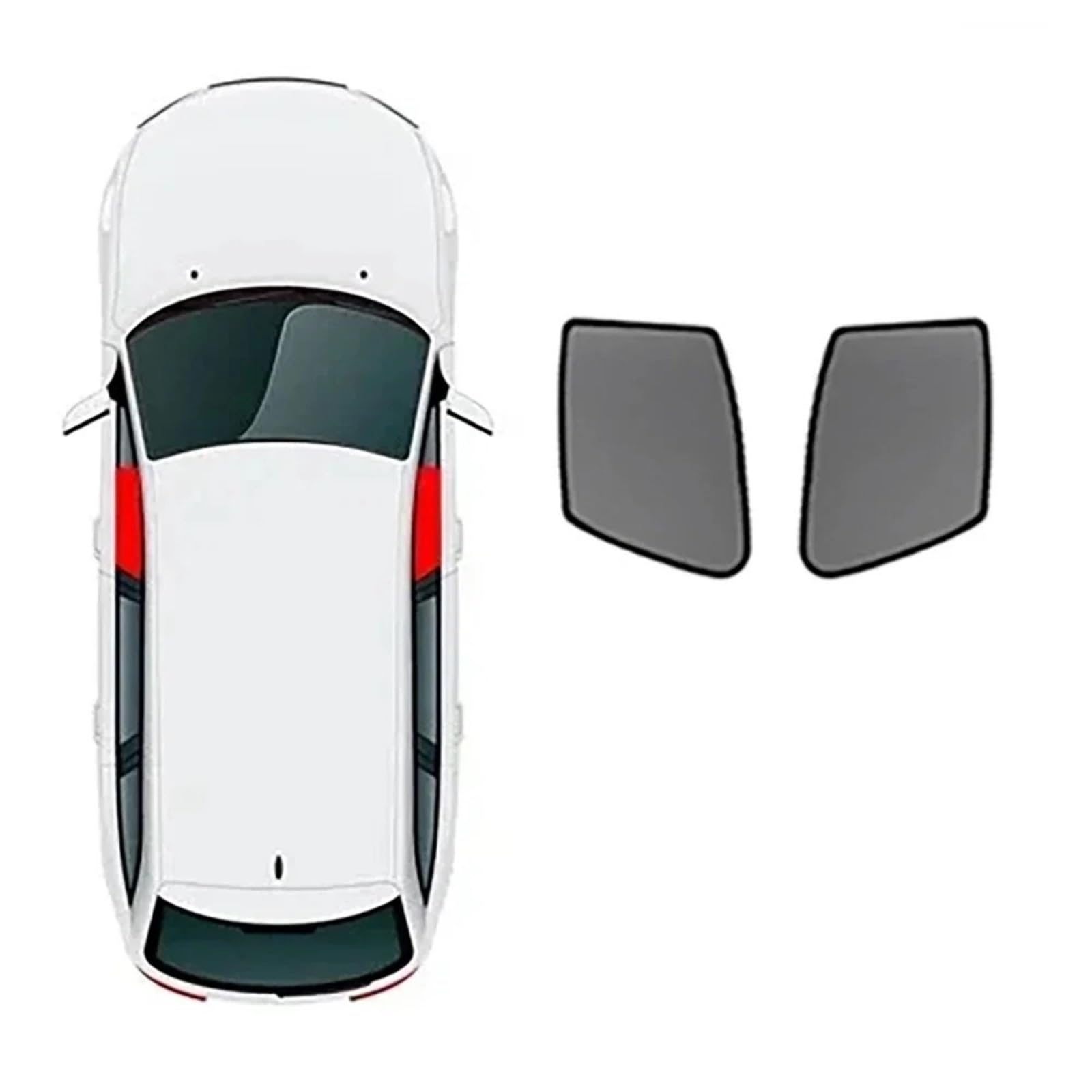 Sonnenblende Auto Für BYD Für Atto 3 2022 2023 2024 LHD RHD Auto Magnetischer Fenstersonnenschutz Frontscheibenrahmen Vorhang Innenzubehör Auto Frontscheibe Sonnenschutz(2PCS Front) von JMOLXURI