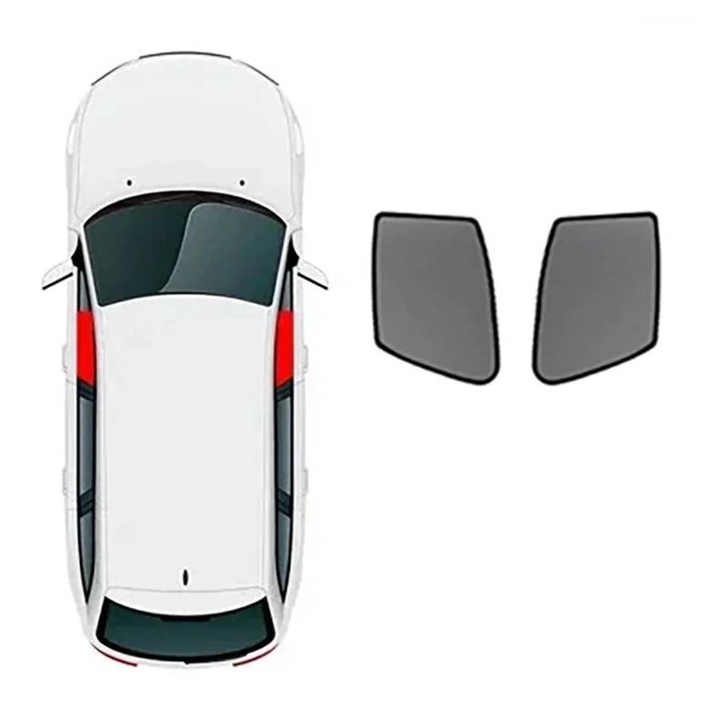 Sonnenblende Auto Für BYD Für Atto 3 2022 2023 2024 LHD RHD Auto Magnetischer Fenstersonnenschutz Frontscheibenrahmen Vorhang Innenzubehör Auto Frontscheibe Sonnenschutz(2PCS Front) von JMOLXURI