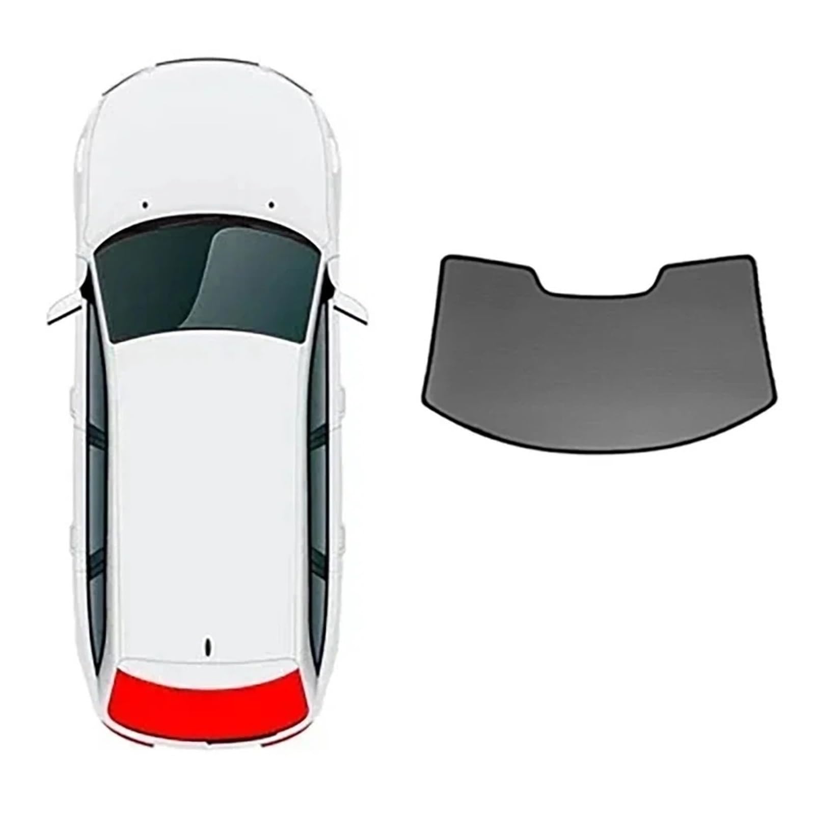 Sonnenblende Auto Für BYD Für Atto 3 2022 2023 2024 LHD RHD Auto Magnetischer Fenstersonnenschutz Frontscheibenrahmen Vorhang Innenzubehör Auto Frontscheibe Sonnenschutz(Back Window) von JMOLXURI