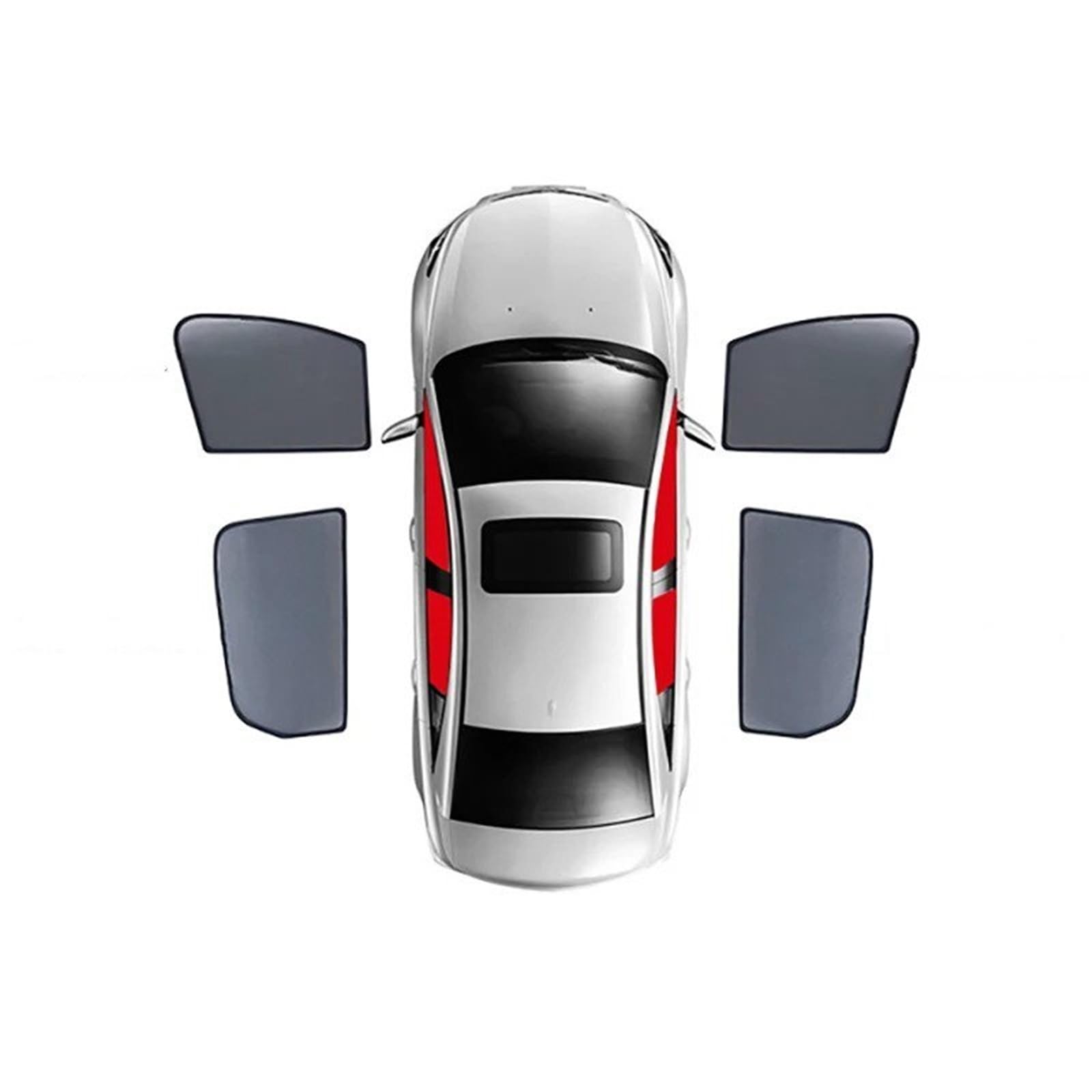 Sonnenblende Auto Für Kia Für Carnival Für KA4 2023-2020 Auto-Sonnenschutz Frontscheibe Magnetischer Netzvorhang Hinteres Seitenfenster Sonnenblende Auto Frontscheibe Sonnenschutz(4PCS) von JMOLXURI
