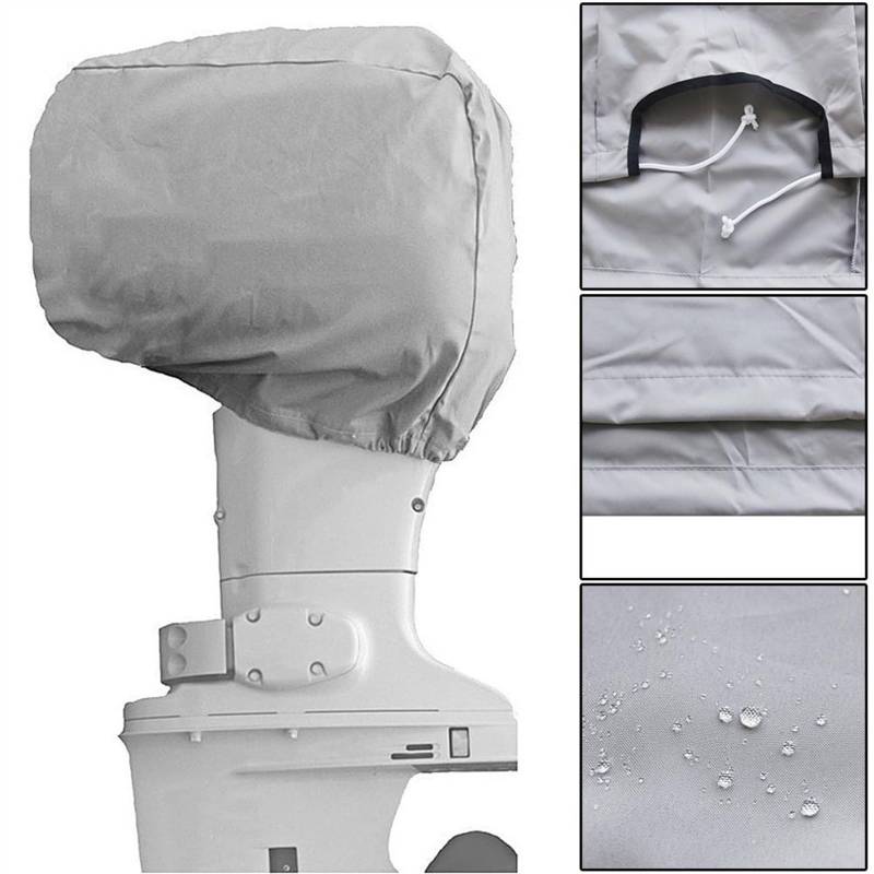 Motorabdeckung 10 PS/40 PS/100 PS/200 PS Boot Yacht Außenbordmotor Wasserdichter Schutz Regenschutz Professionelles Bootsabdeckungszubehör. Motor-Abdeckung (Color : Black 100HP) von JMORCO
