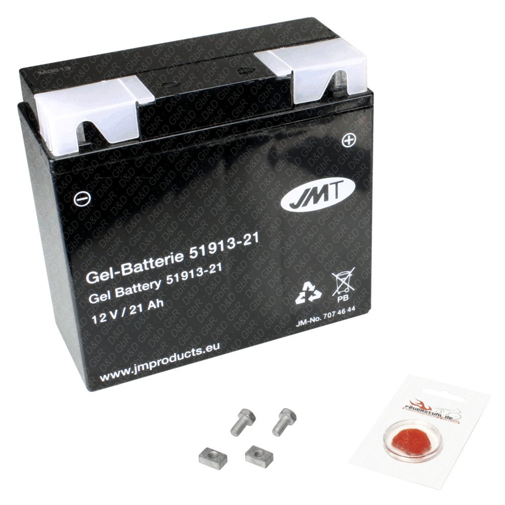 Gel-Batterie für BMW K 100 RS, 1983-1989 (100), wartungsfrei, 21 Ah, inkl. Pfand €7,50 von JMT