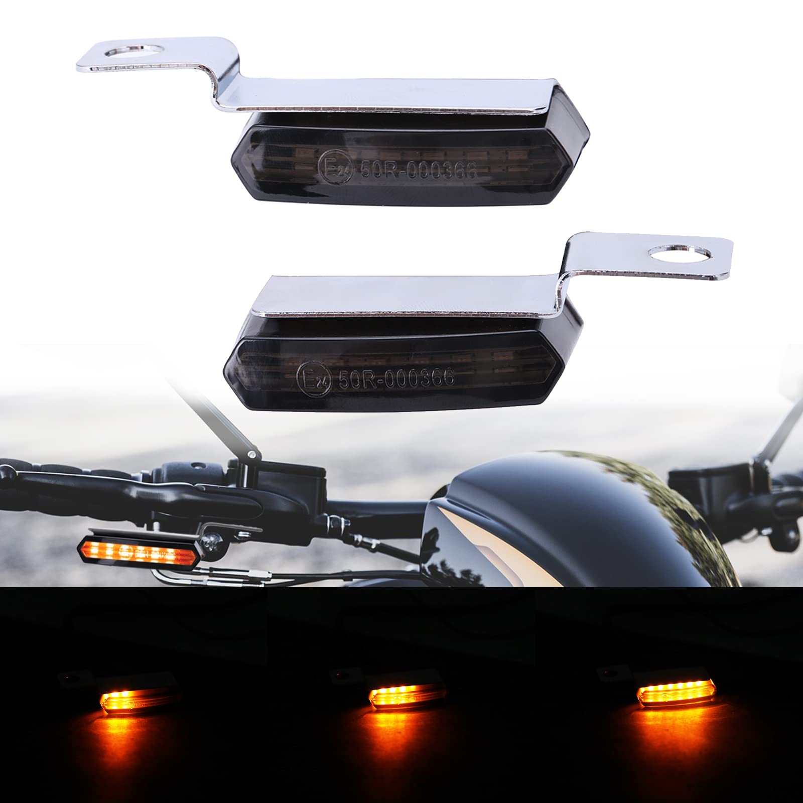 JMTBNO 2x Motorrad LED Blinker, Sequentiell Bernstein Licht Miniblinker für Motorrad Lenkerbefestigung E Geprüft Universal 12V für Street Bike Cruiser Chopper Cafe Racer Roller Scooter Quad Enduro JMTBNO 2x Motorrad LED Blinker, Sequentiell Bernstein Licht Miniblinker für Motorrad Lenkerbefestigung E Geprüft Universal 12V für Street Bike Cruiser Chopper Cafe Racer Roller Scooter Quad Enduro von JMTBNO