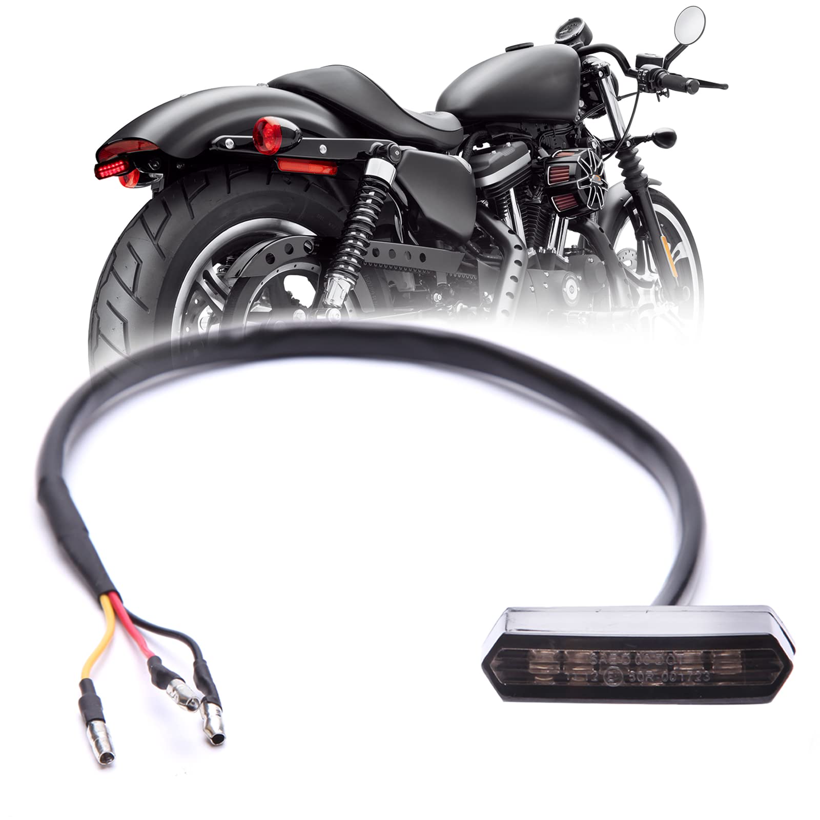 JMTBNO Motorrad Mini LED Rücklicht E-geprüft Shorty 6 LEDs Rot Rücklicht Bremslicht Kennzeichenbeleuchtung Heckleuchte 12V Universal für Motorrad Roller Quad Bike JMTBNO Motorrad Mini LED Rücklicht E-geprüft Shorty 6 LEDs Rot Rücklicht Bremslicht Kennzeichenbeleuchtung Heckleuchte 12V Universal für Motorrad Roller Quad Bike von JMTBNO