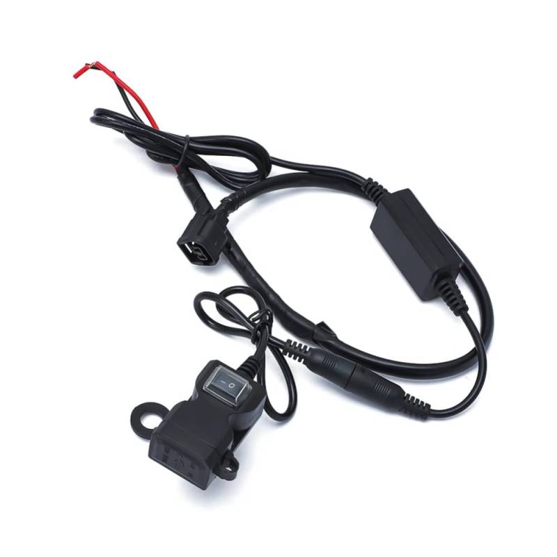 JNCGESW Für Honda CRF250L 19-20 CRF300L Für Rally 2017-2021,EIN/Aus Doppel-USB-Buchse Ladegerät Heizgriff Schalter Buchse Anschlussstecker von JNCGESW