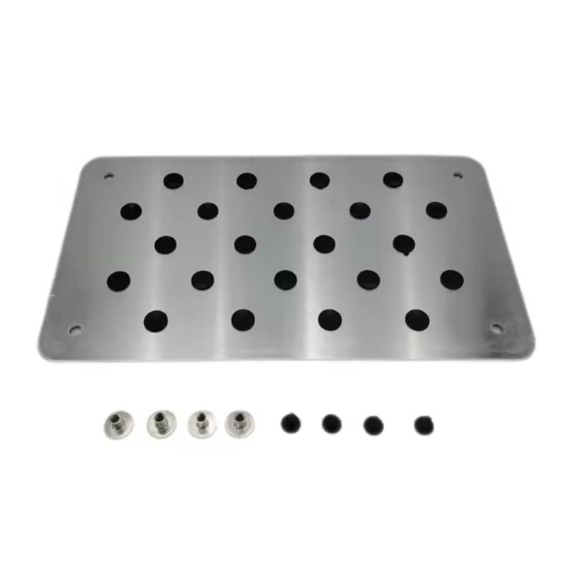 JNJOOD Aluminiumlegierung Auto rutschfeste Platte Fußmatte Universal Auto Fußmatte Fußfersenschutzplatte Umwelt-Gummi Autozubehör Styling von JNJOOD