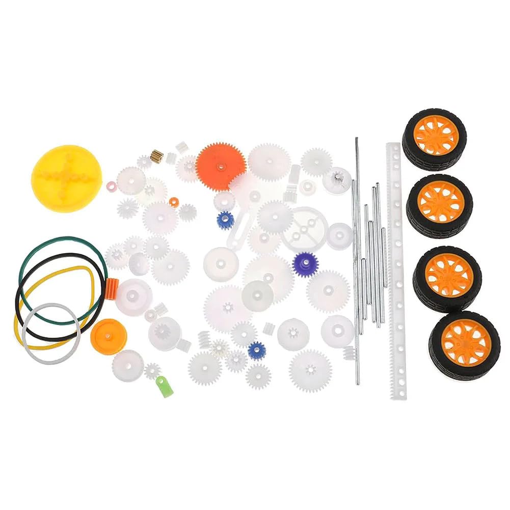 JNJOOD Wissenschaftliches Experiment Modellpaket Ersatzteile DIY Auto Getriebesatz Roboter RC Flugzeug Achsen Reifen Kits 78 Stück JNJOOD Wissenschaftliches Experiment Modellpaket Ersatzteile DIY Auto Getriebesatz Roboter RC Flugzeug Achsen Reifen Kits 78 Stück von JNJOOD