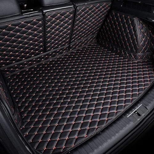 Auto Leder Kofferraummatte für Smart forfour 2016-2018,Vollabdeckung Wasserdicht Kratzfest Antirutsch Schutzmatte,Langlebiges Kofferraumwanne Zubehör,G/BlackRed von JNLIFT