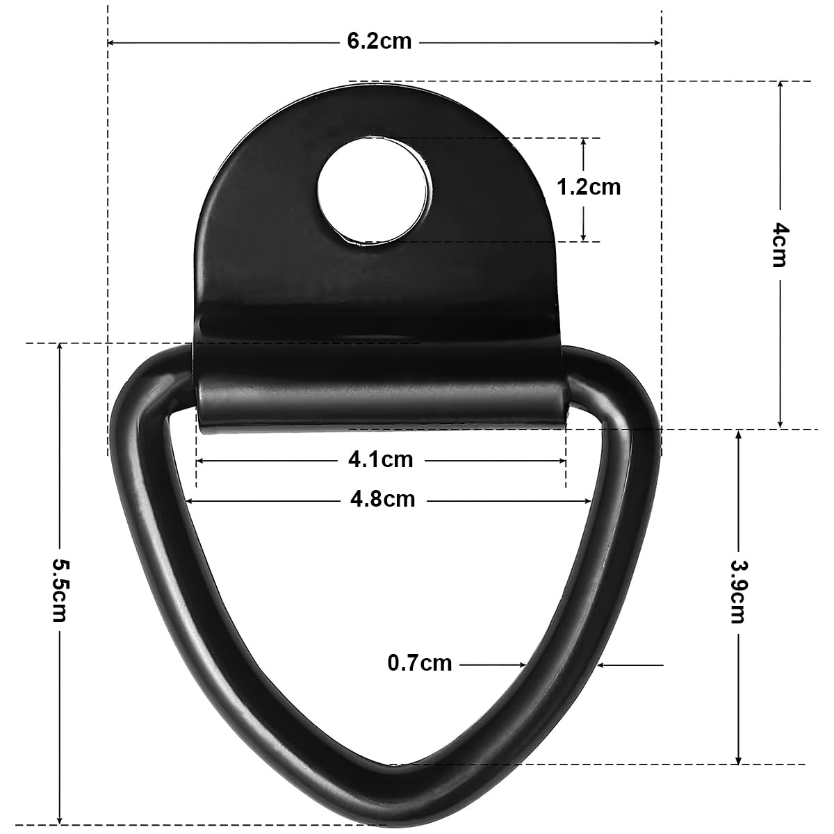 JNNJ 10 STK D Ring Zurröse, D Aufbauring Ring, Multifunktional Edelstahl Zurring, Universal Car Accessories, für Ladungssicherung in PKWs Kajak und Anhängern von JNNJ