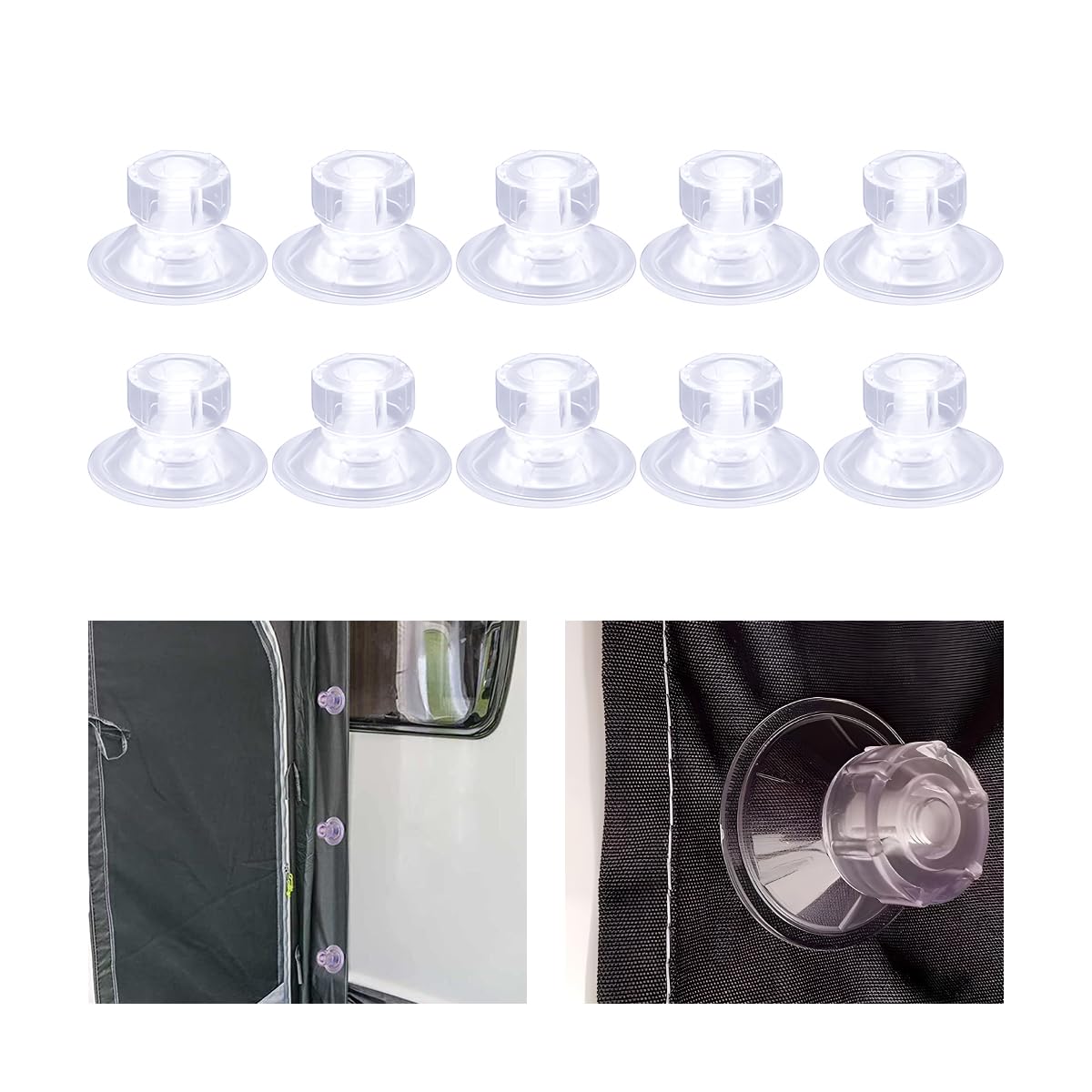 JNNJ 10 Stück Wohnwagen-Saugnäpfe, 45mm High-Grip Multifunktions-Saugnäpfe, Transparent, Für Wohnwagenvorzelte, Boot, Wohnmobil-Seitendachbefestigung JNNJ 10 Stück Wohnwagen-Saugnäpfe, 45mm High-Grip Multifunktions-Saugnäpfe, Transparent, Für Wohnwagenvorzelte, Boot, Wohnmobil-Seitendachbefestigung von JNNJ