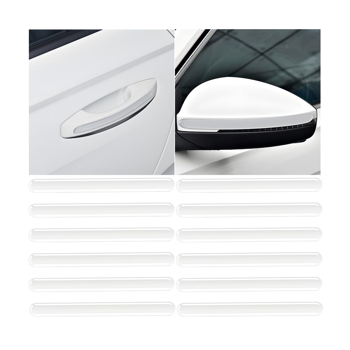 JNNJ 12 Stück Autotürpuffer Unsichtbare Zierleiste, Universal Auto Rückspiegel Kantenschutz Anti Scratch, Antikollisions-Türschützer Passend Für Die Meisten Autos JNNJ 12 Stück Autotürpuffer Unsichtbare Zierleiste, Universal Auto Rückspiegel Kantenschutz Anti Scratch, Antikollisions-Türschützer Passend Für Die Meisten Autos von JNNJ