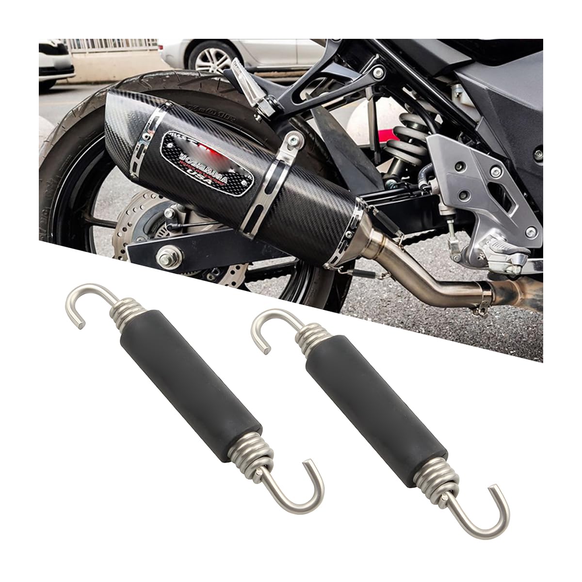 JNNJ 2 Stück Auspuff Motorrad Motorrad Auspuff Expansionsfedern Haken, Edelstahl Schalldämpfer Auspuff Feder Haken, Schalldämpfer Feder Haken Für Motorrad Roller JNNJ 2 Stück Auspuff Motorrad Motorrad Auspuff Expansionsfedern Haken, Edelstahl Schalldämpfer Auspuff Feder Haken, Schalldämpfer Feder Haken Für Motorrad Roller von JNNJ