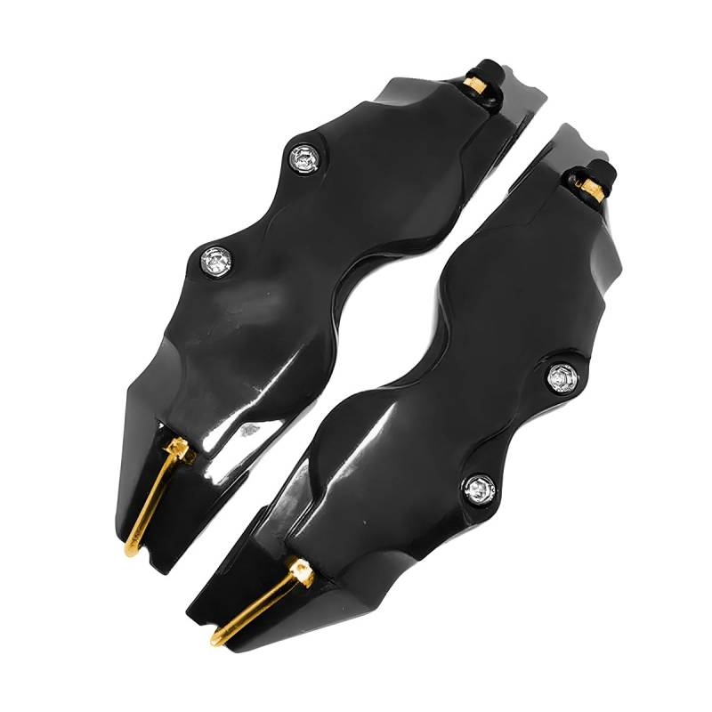 JNNJ 2 Stück Auto Bremssattel Abdeckung, 3D-Stil Bremssattel Abdeckungen, Nützliche Auto Universal Disc Bremssattel Abs Abdeckungen Vorn Hinten Auto Kit(Schwarz) von JNNJ