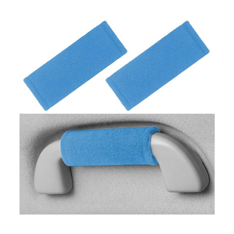 JNNJ 2 Stück Auto Haltegriff Abdeckung, Weicher Auto-Griffschutz, Auto-Dachgriffabdeckung, Dachgriff-Schutzabdeckung, Auto Innentürverkleidung Zuggriff Trim Cover Universell Für Autos(Blau) von JNNJ