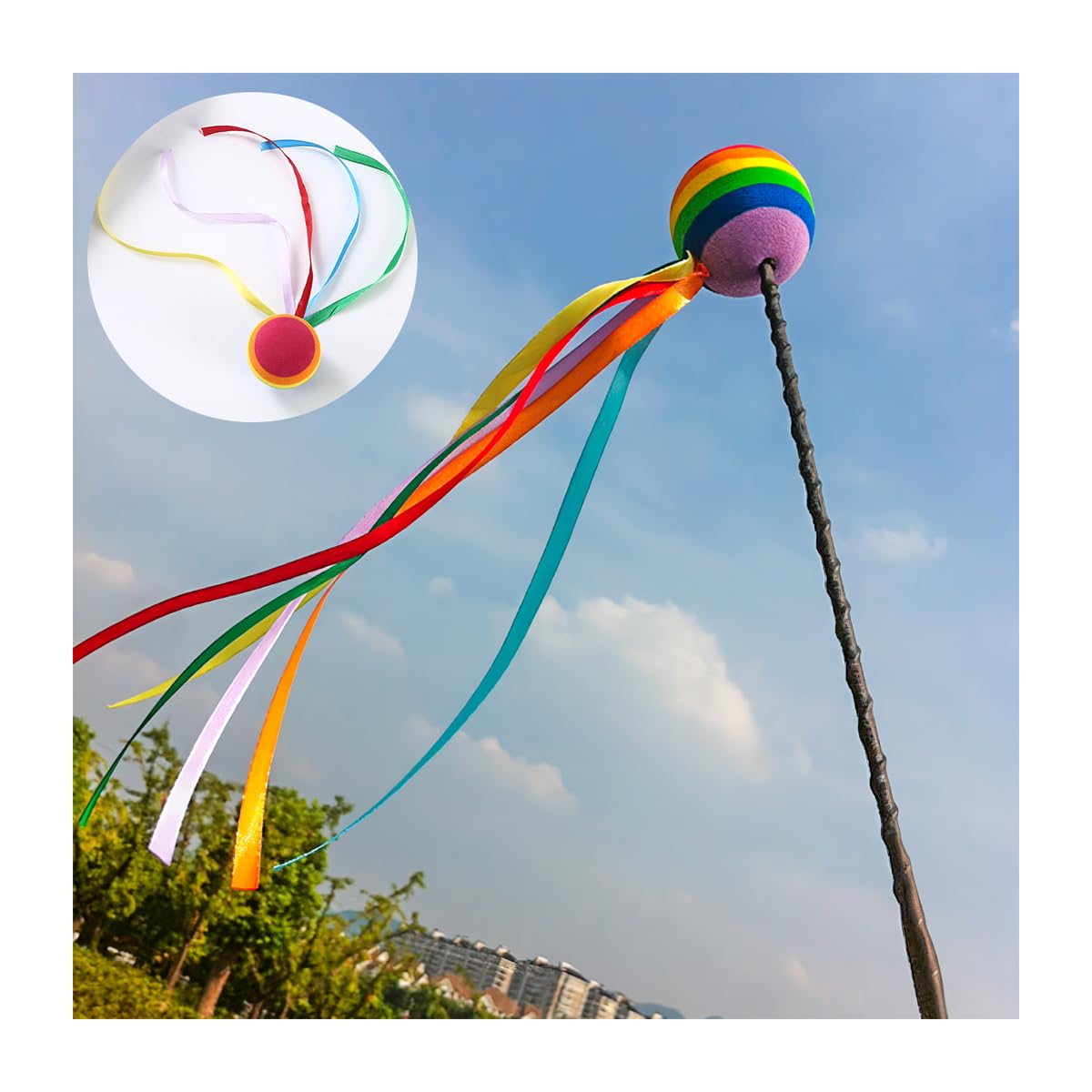 JNNJ 2 Stück Autoantenne Regenbogen Langes Band, Fahrzeug Topper Fahrzeugantenne Dekoration, Leichter Eva-Schaum, Schönes Design, für Reiseprozession SUV e Camper JNNJ 2 Stück Autoantenne Regenbogen Langes Band, Fahrzeug Topper Fahrzeugantenne Dekoration, Leichter Eva-Schaum, Schönes Design, für Reiseprozession SUV e Camper von JNNJ