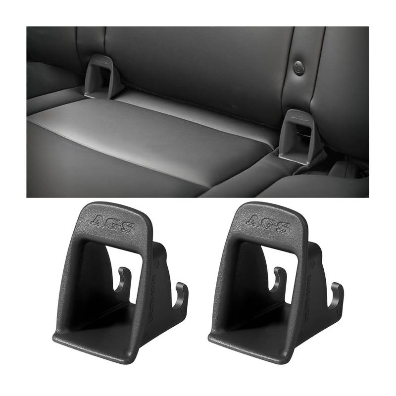 JNNJ 2 Stück Eautositze Einführhilfen, Universal Kindersitzhalterung Befestigungssatz Kindersitz Rückhalteanker, Für ISOFIX-Gurtverbindungsgurthalterung(Schwarz) von JNNJ