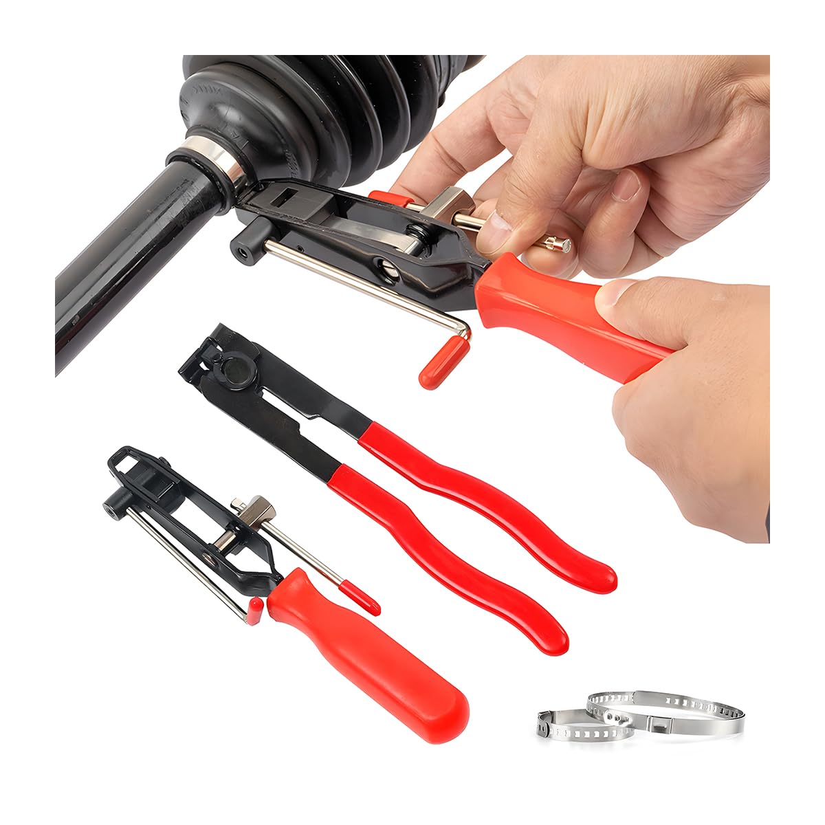 JNNJ 2 Stück Joint Boot Clamp Zangen-Kit, CV Joint Ohr Klemme Banding Boot Clamp Tool, CV Joint Boot Clamp Zange Und Swivel Flat Band Schlauchklemme Zange Sortiment Kit JNNJ 2 Stück Joint Boot Clamp Zangen-Kit, CV Joint Ohr Klemme Banding Boot Clamp Tool, CV Joint Boot Clamp Zange Und Swivel Flat Band Schlauchklemme Zange Sortiment Kit von JNNJ