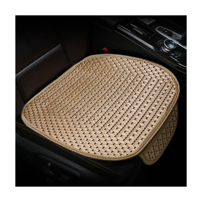 JNNJ 2 Stück Sitzkissen Auto Vordersitze, Auto Sitzauflage Sitzkissen Sitzbezüge Avec Fond Antidérapant, Anti Rutsch Autositzschoner, Für Auto Vordersitz(Beige) von JNNJ