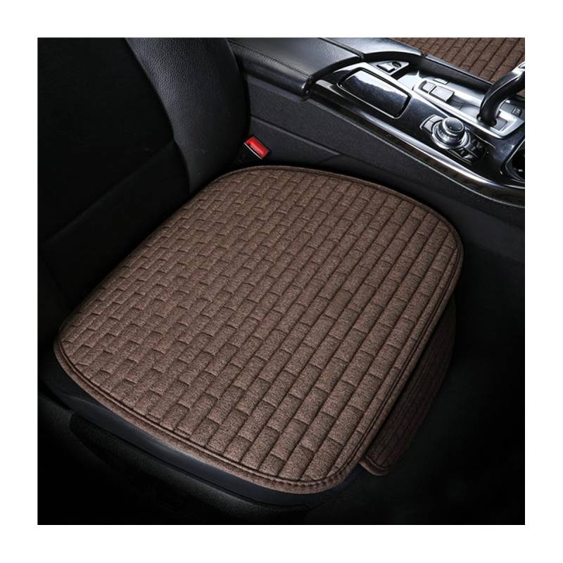 JNNJ 2 Stück Sitzkissen für Auto Vordersitze, Sitzauflage Mit Antirutsch-Boden, Sitzbezüge Autositzschoner (Kaffee) von JNNJ