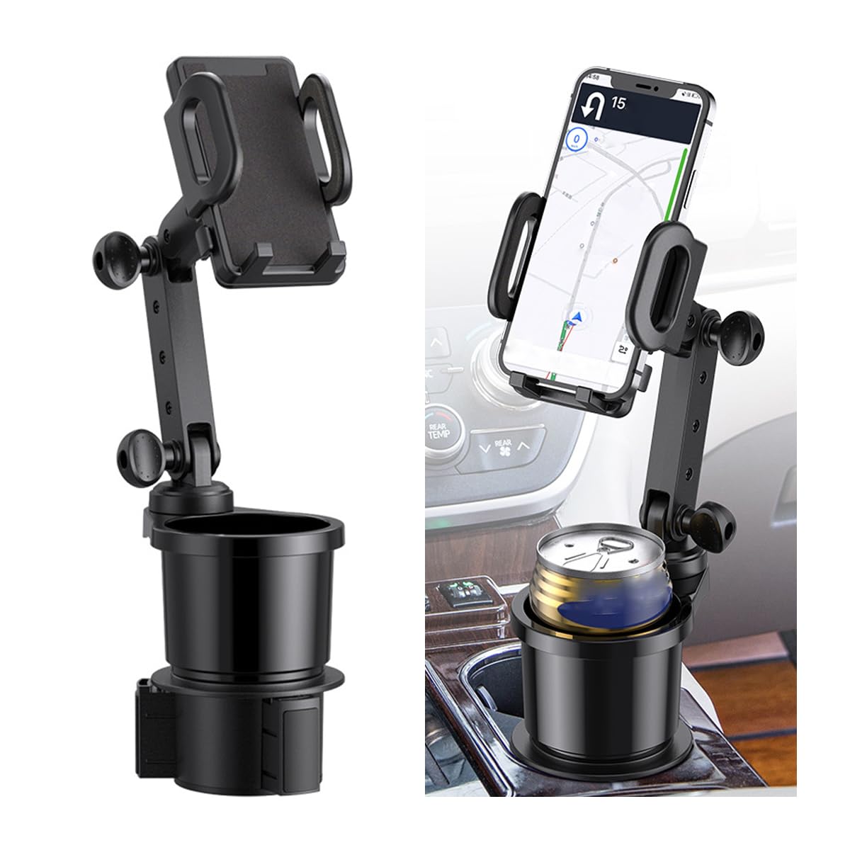 JNNJ 2 in 1 Upgrade Handyhalterung Auto Getränkehalter, 360° Rotation Universal Getränkehalter für Auto, Multifunktionaler Verstellbarer Handyhalterung für Alle Phone JNNJ 2 in 1 Upgrade Handyhalterung Auto Getränkehalter, 360° Rotation Universal Getränkehalter für Auto, Multifunktionaler Verstellbarer Handyhalterung für Alle Phone von JNNJ