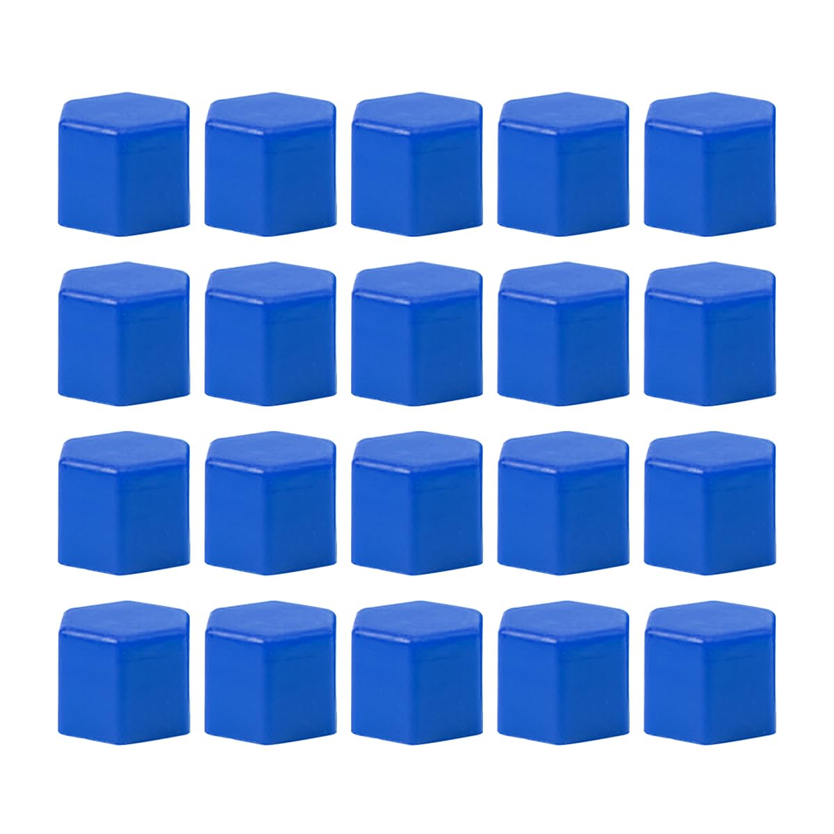 JNNJ 20 Stück Auto Radbolzenkappen, Auto Radmutter Schraube Hex Schutzkappen Aus Silikon, 17mm Auto-Universal-Sechskant-Reifenmutter-Abdeckungen, Glow-in-The-Dark Radschraubenkappen(Blau) von JNNJ