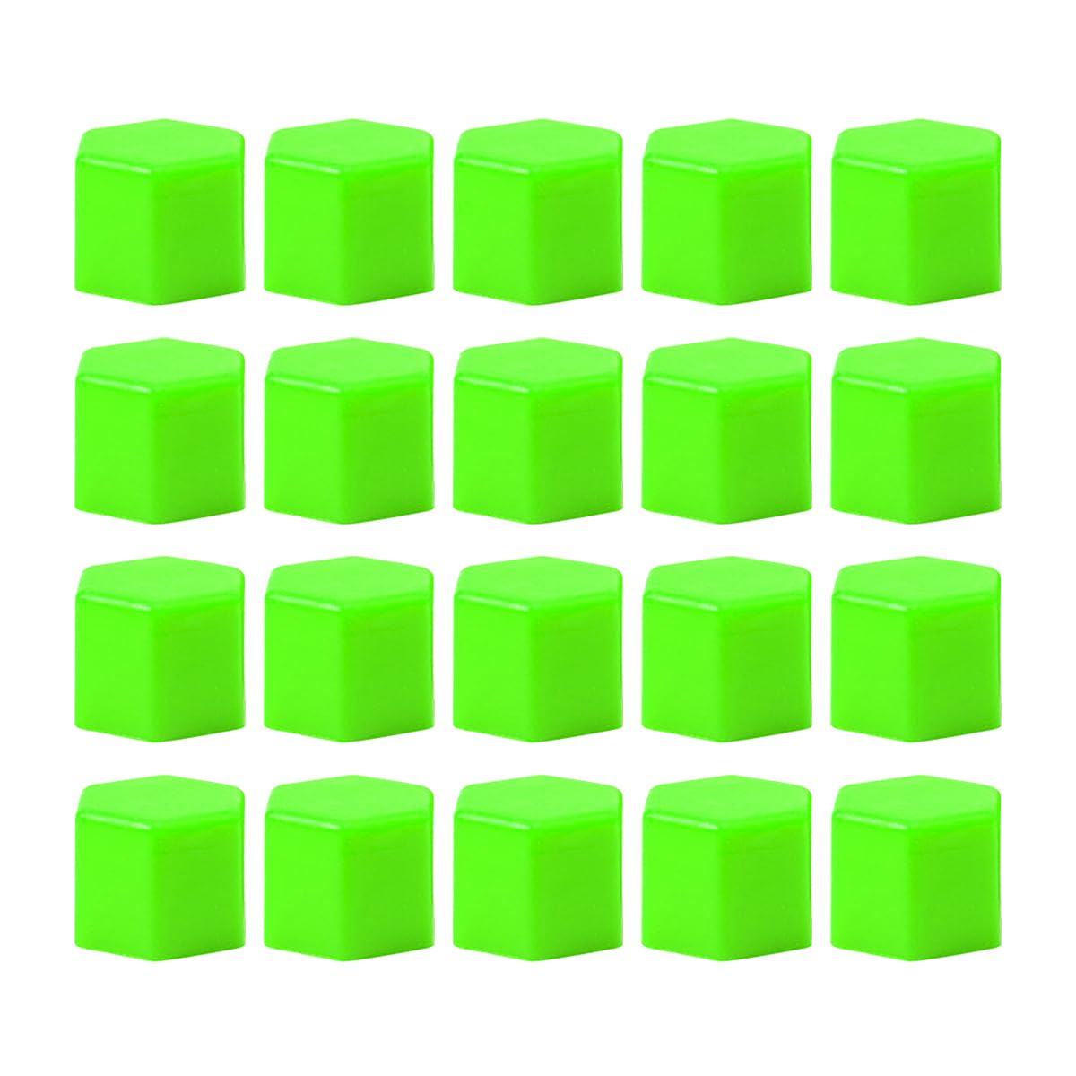 JNNJ 20 Stück Auto Radbolzenkappen, Auto Radmutter Schraube Hex Schutzkappen Aus Silikon, 17mm Auto-Universal-Sechskant-Reifenmutter-Abdeckungen, Glow-in-The-Dark Radschraubenkappen(Grün) von JNNJ