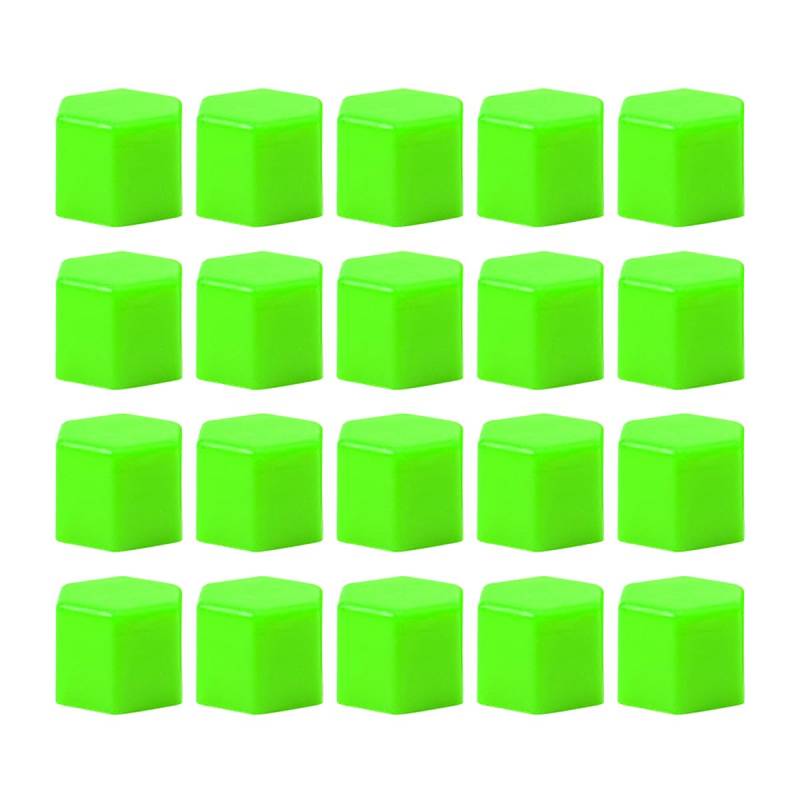 JNNJ 20 Stück Auto Radbolzenkappen, Auto Radmutter Schraube Hex Schutzkappen Aus Silikon, 17mm Auto-Universal-Sechskant-Reifenmutter-Abdeckungen, Glow-in-The-Dark Radschraubenkappen(Grün) von JNNJ