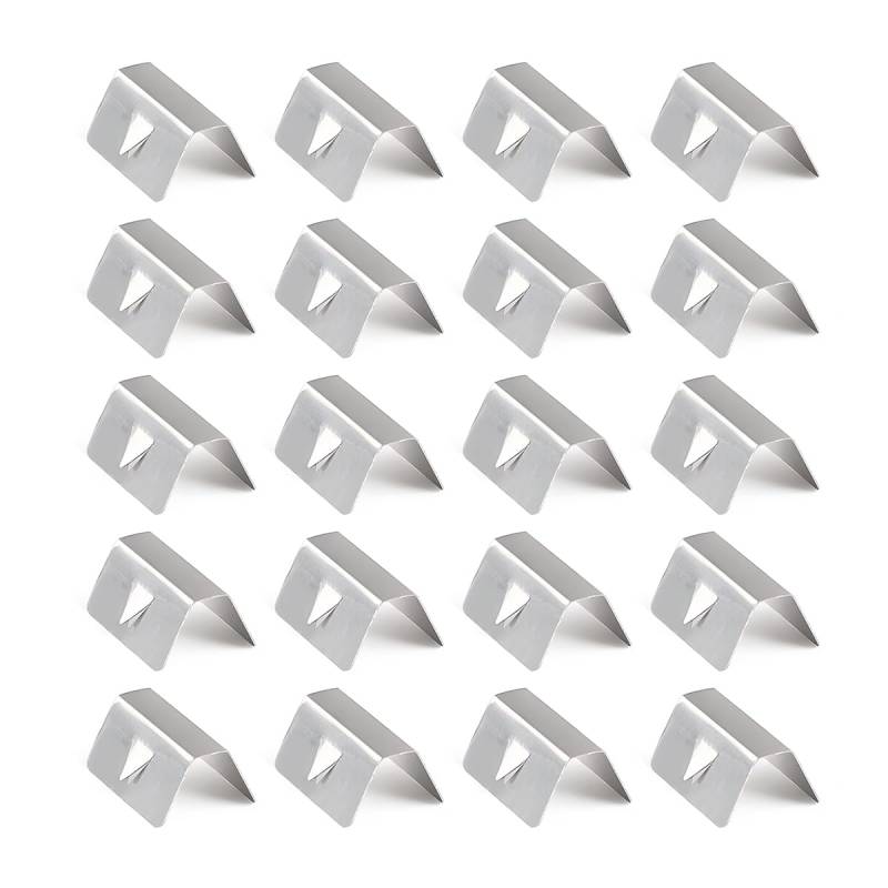 JNNJ 20 Stück Wind-Regen-Abweiser-Clips, Auto Windabweiser Edelstahl Windabweiser, Auto Wind Regen Deflektor Kanal Edelstahl Fixierung Halten Fitting Clips Ersatz Fit von JNNJ